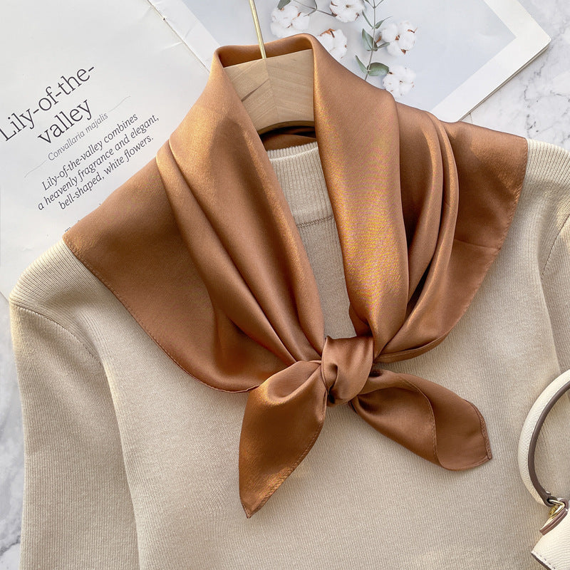Spring And Autumn Elegant Retro Silk High-end Scarf