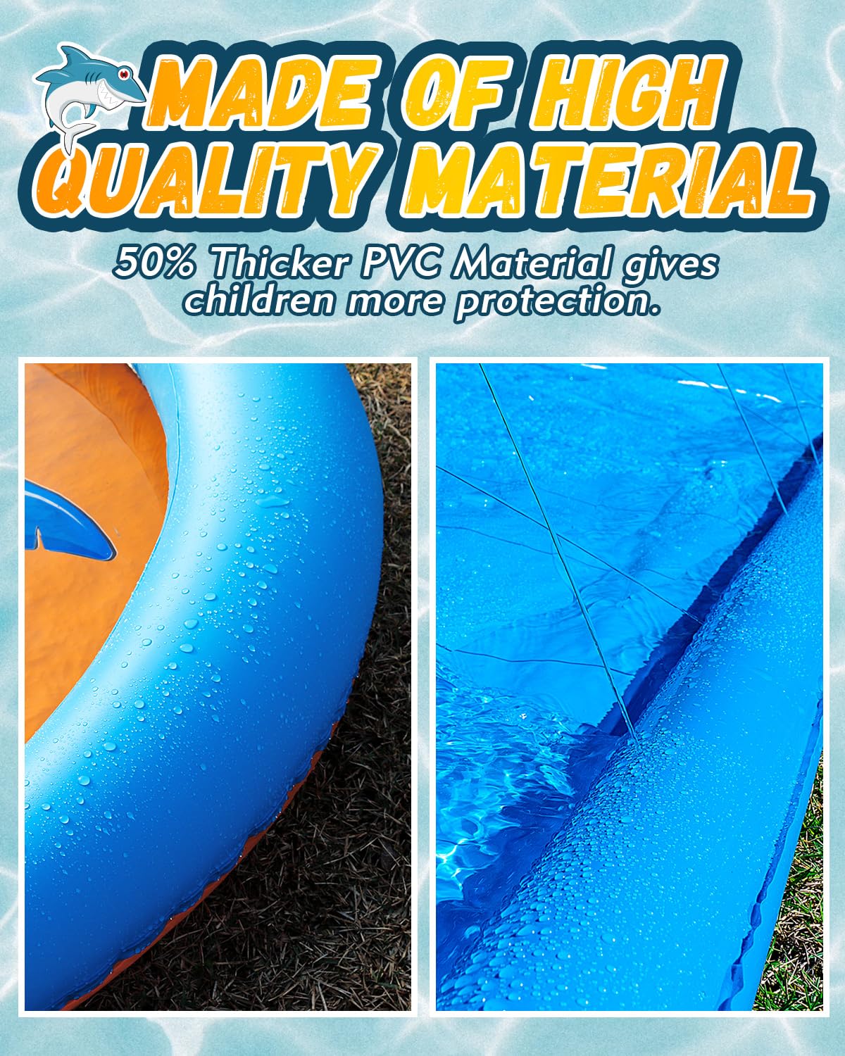 Spring Water Slip and Water Slide – 32ft Backyard Water Toy with Sprinkler