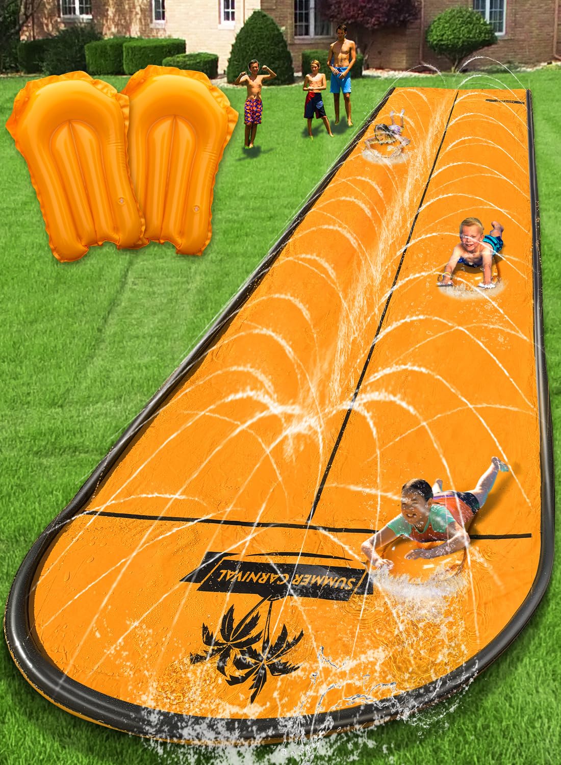 Spring Water Slip and Water Slide – 22ft Dual-Lane Backyard Fun for Kids