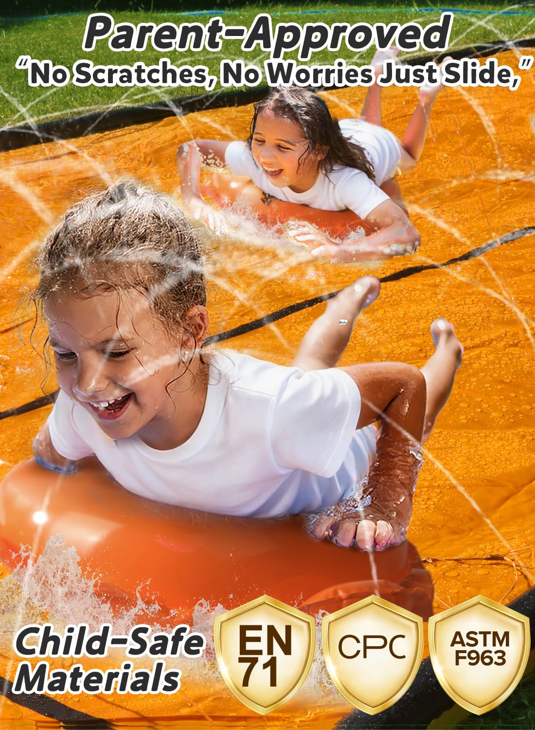 Spring Water Slip and Water Slide – 22ft Dual-Lane Backyard Fun for Kids
