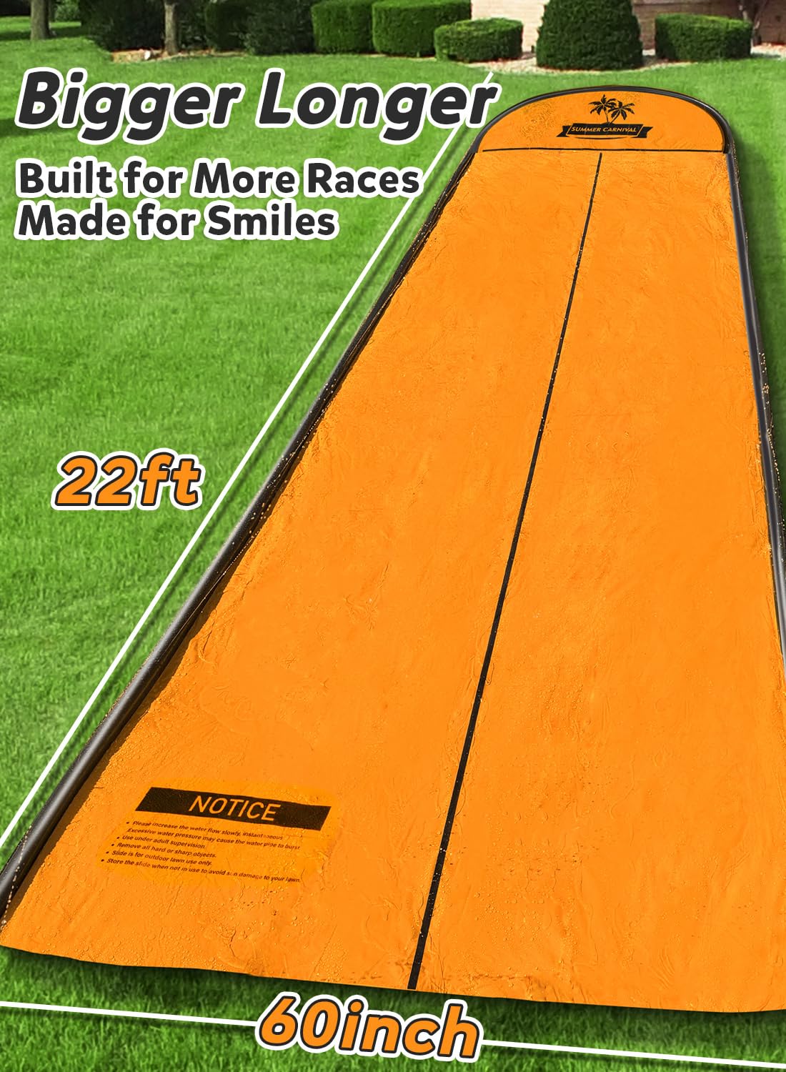 Spring Water Slip and Water Slide – 22ft Dual-Lane Backyard Fun for Kids