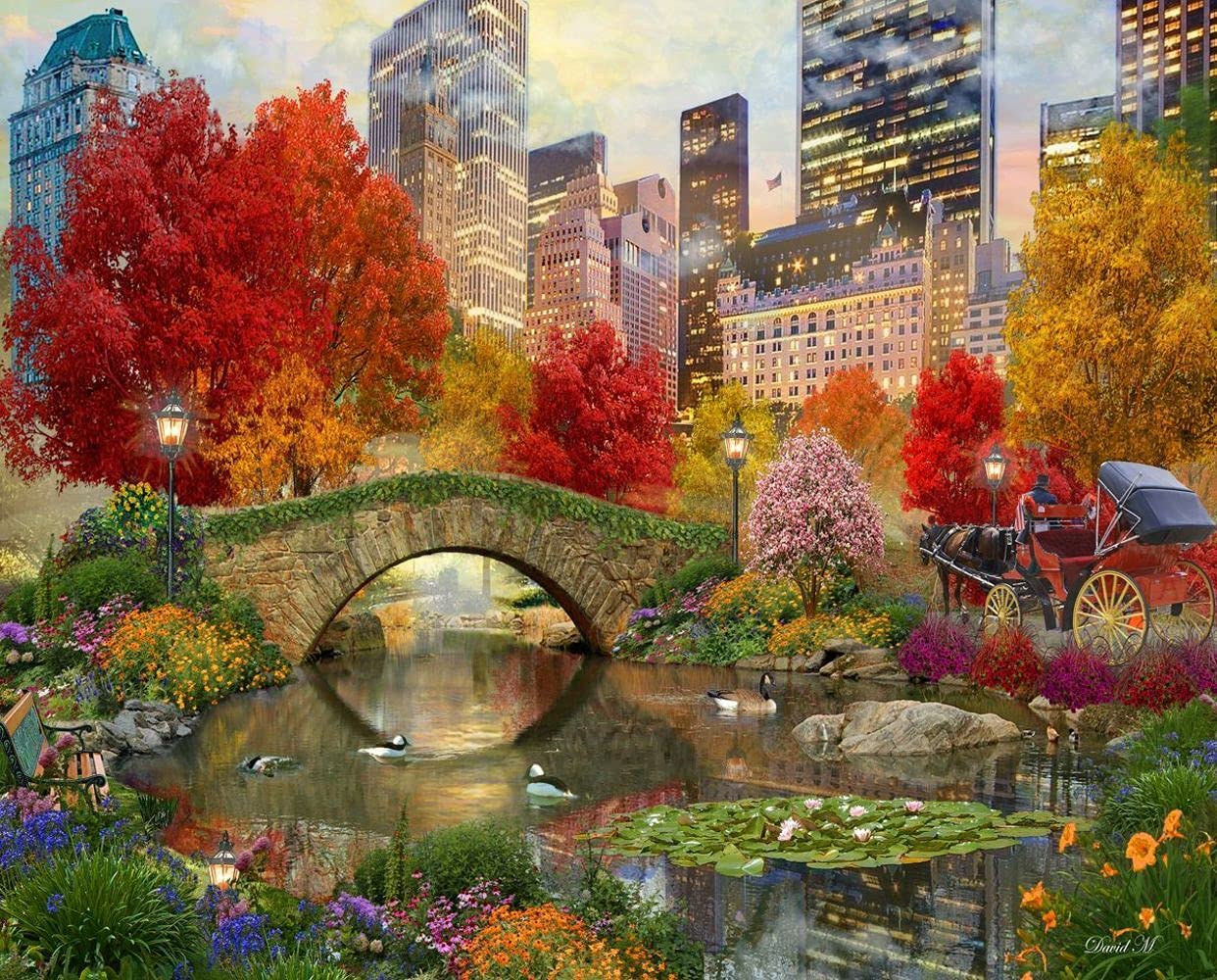 Springbok 500-Piece Jigsaw Puzzle Central Park Paradise – Made in USA
