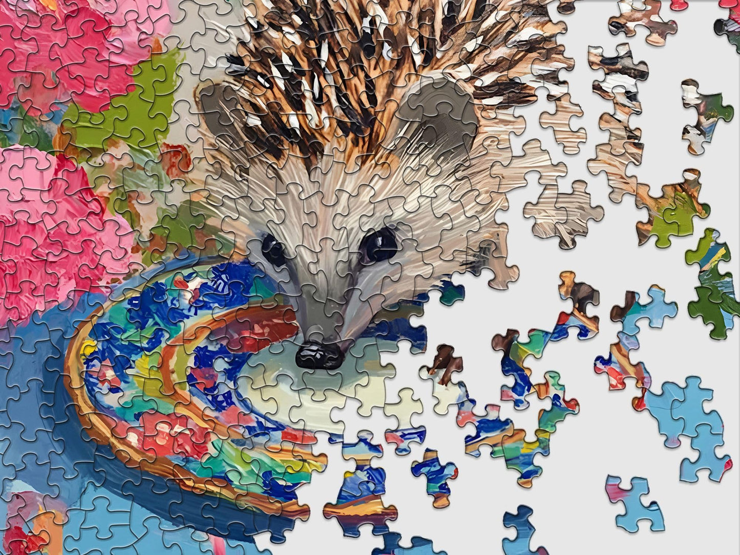 Springbok Little Explorer 500-Piece Jigsaw Puzzle for Adults & Families – Adorable Hedgehog, Unique Cut Pieces