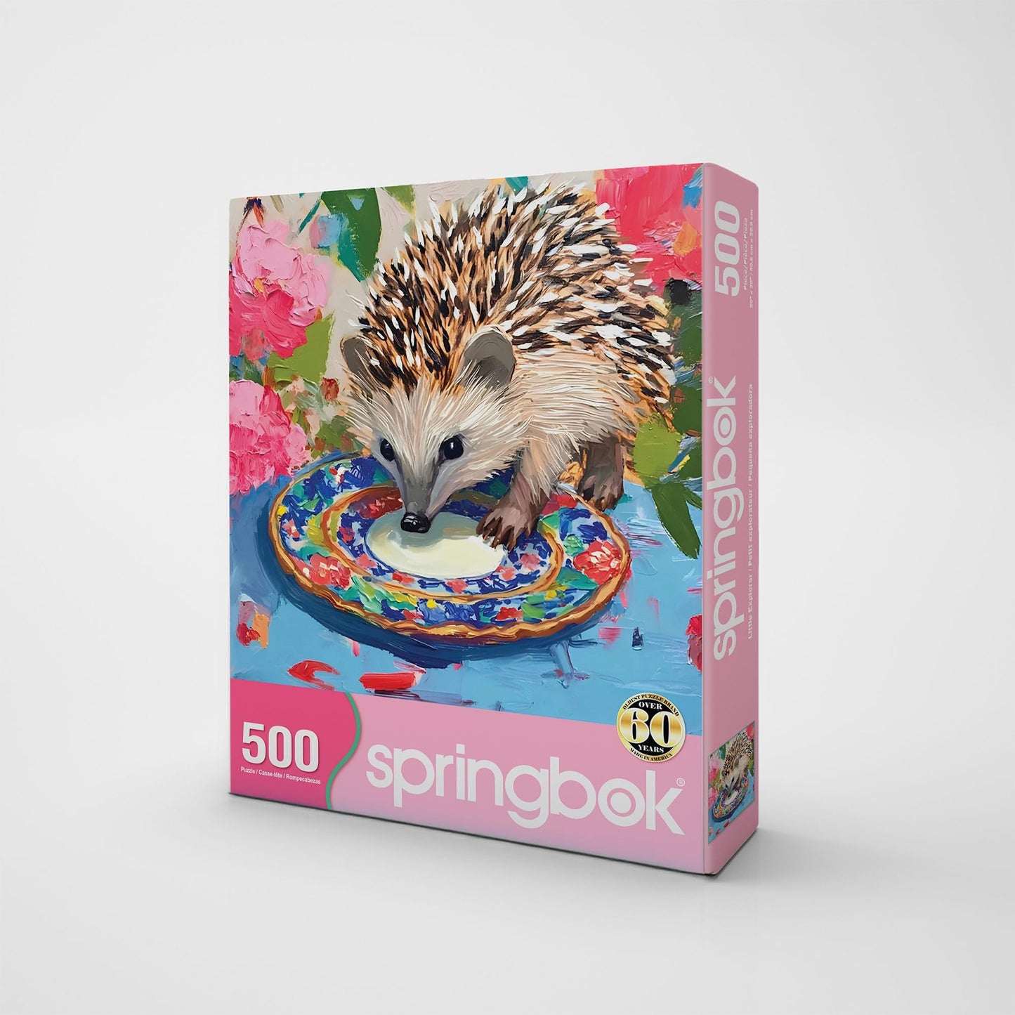 Springbok Little Explorer 500-Piece Jigsaw Puzzle for Adults & Families – Adorable Hedgehog, Unique Cut Pieces