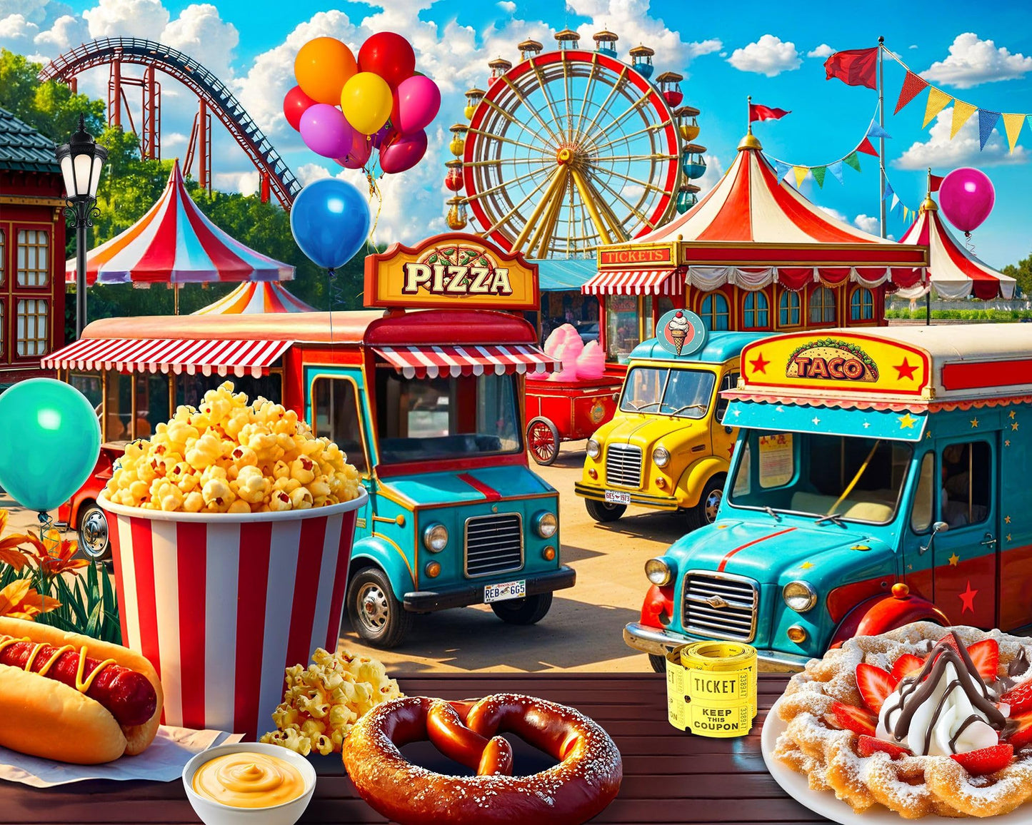 Springbok State Fair 500-Piece Puzzle for Adults — Unique Cuts, Made in USA