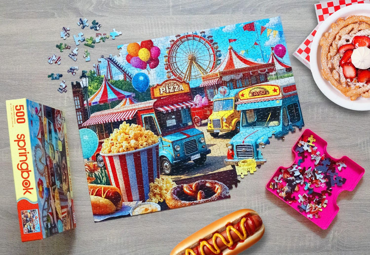 Springbok State Fair 500-Piece Puzzle for Adults — Unique Cuts, Made in USA