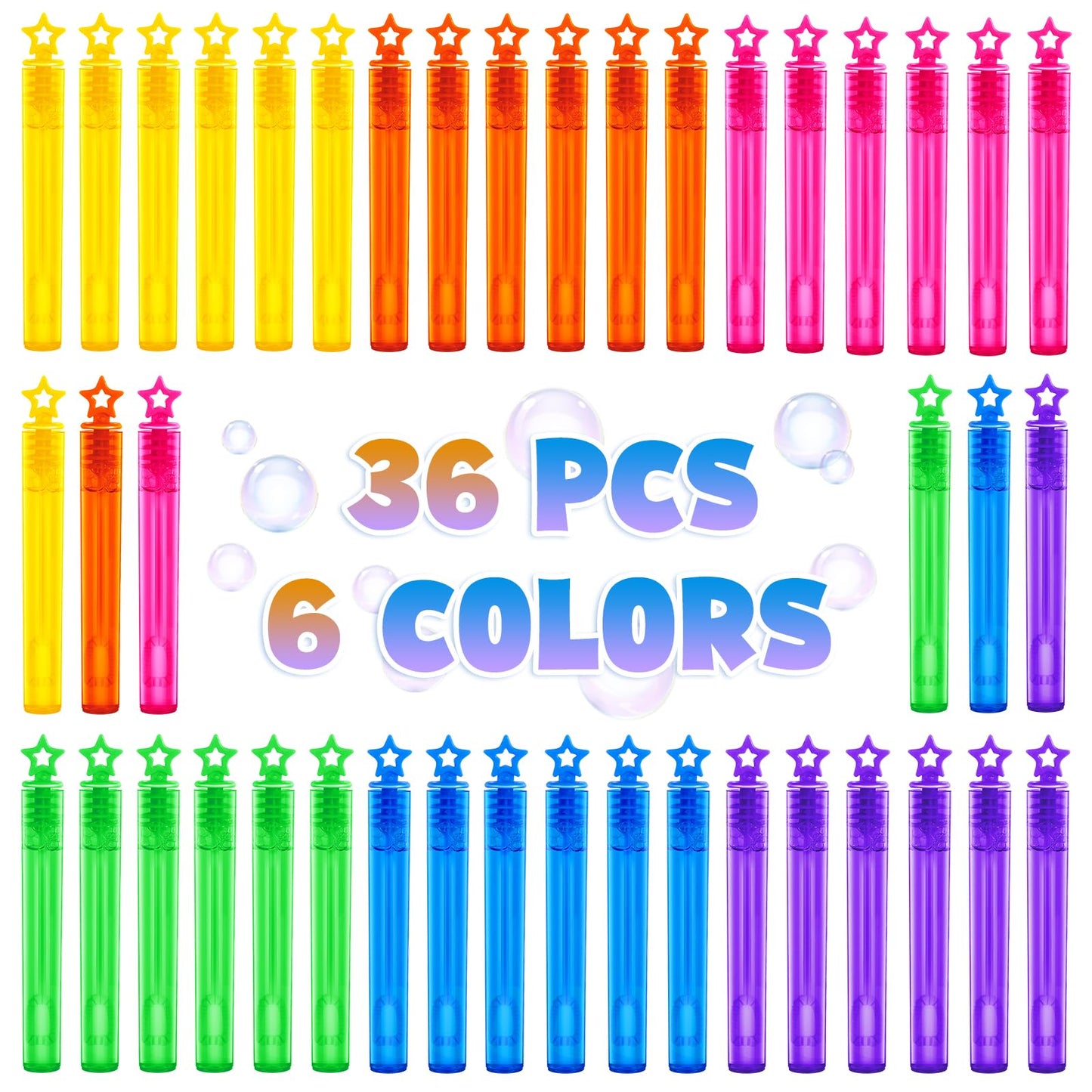 SpringFlower 36-Piece Mini Bubble Wands – Party Favors & Bubble Maker Toys