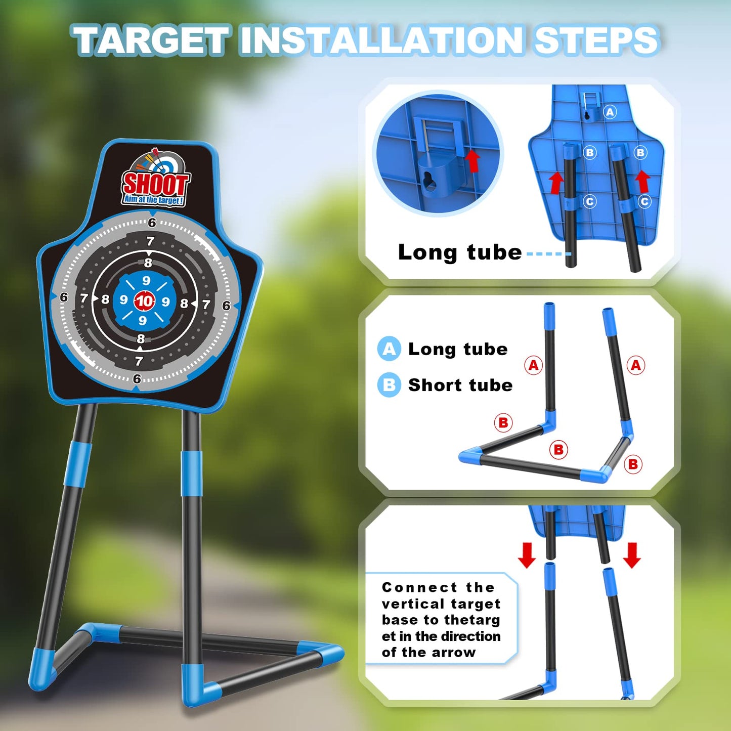 SpringFlower 2 Bow & Arrow Archery Set with LED Lights – Indoor/Outdoor Kids Play