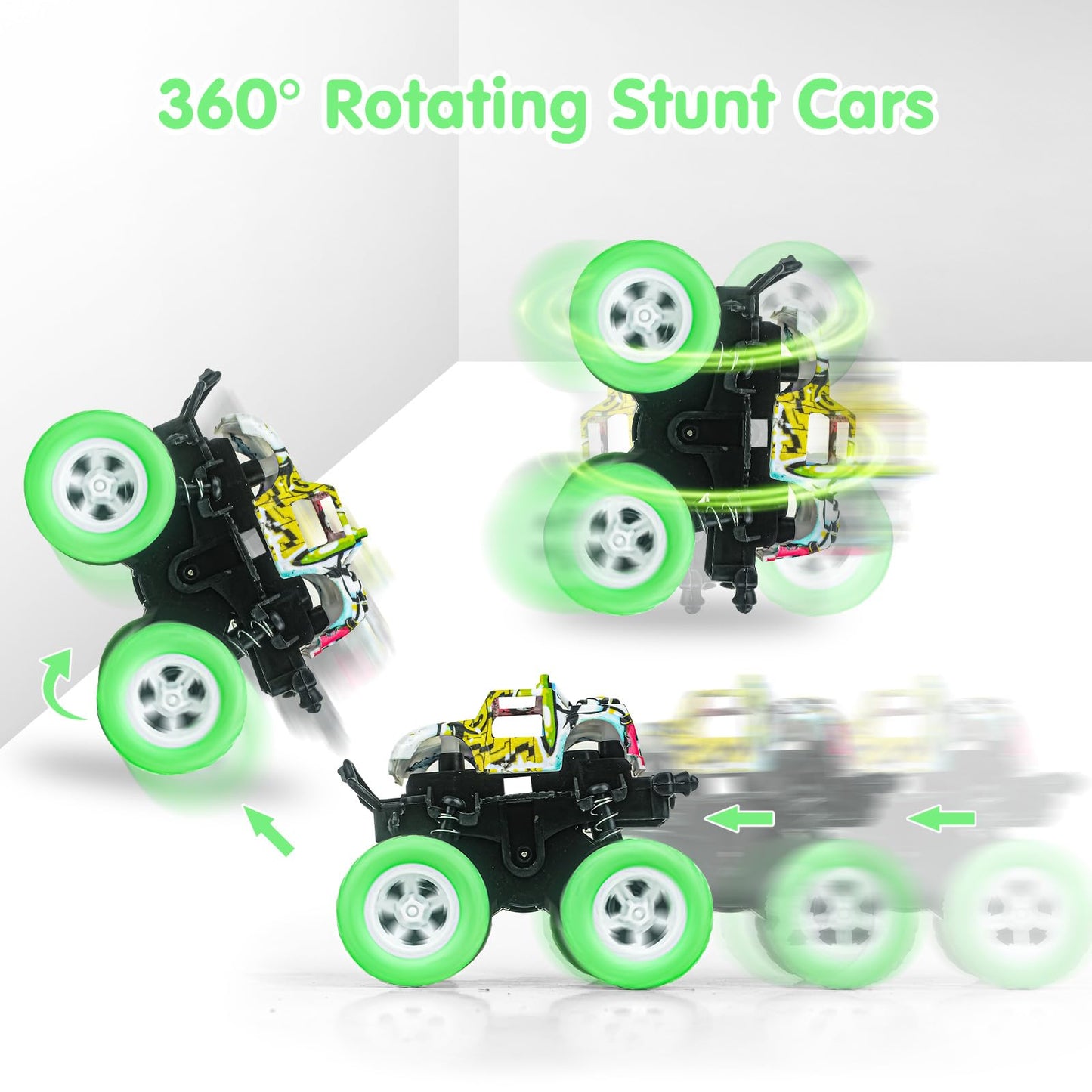 SpringFlower 24-Pack Valentines Cards with Monster Truck Toy – Classroom Gift Set for Kids