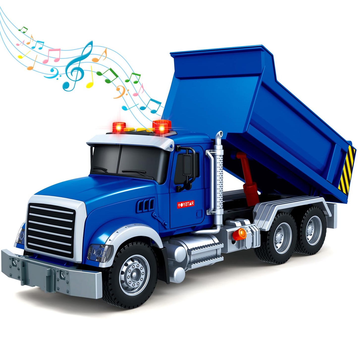 SpringFlower Large Dump Truck Toy – 15-Inch with Sound & Light for 3–8 Years Olds | Indoor & Outdoor Play Gift