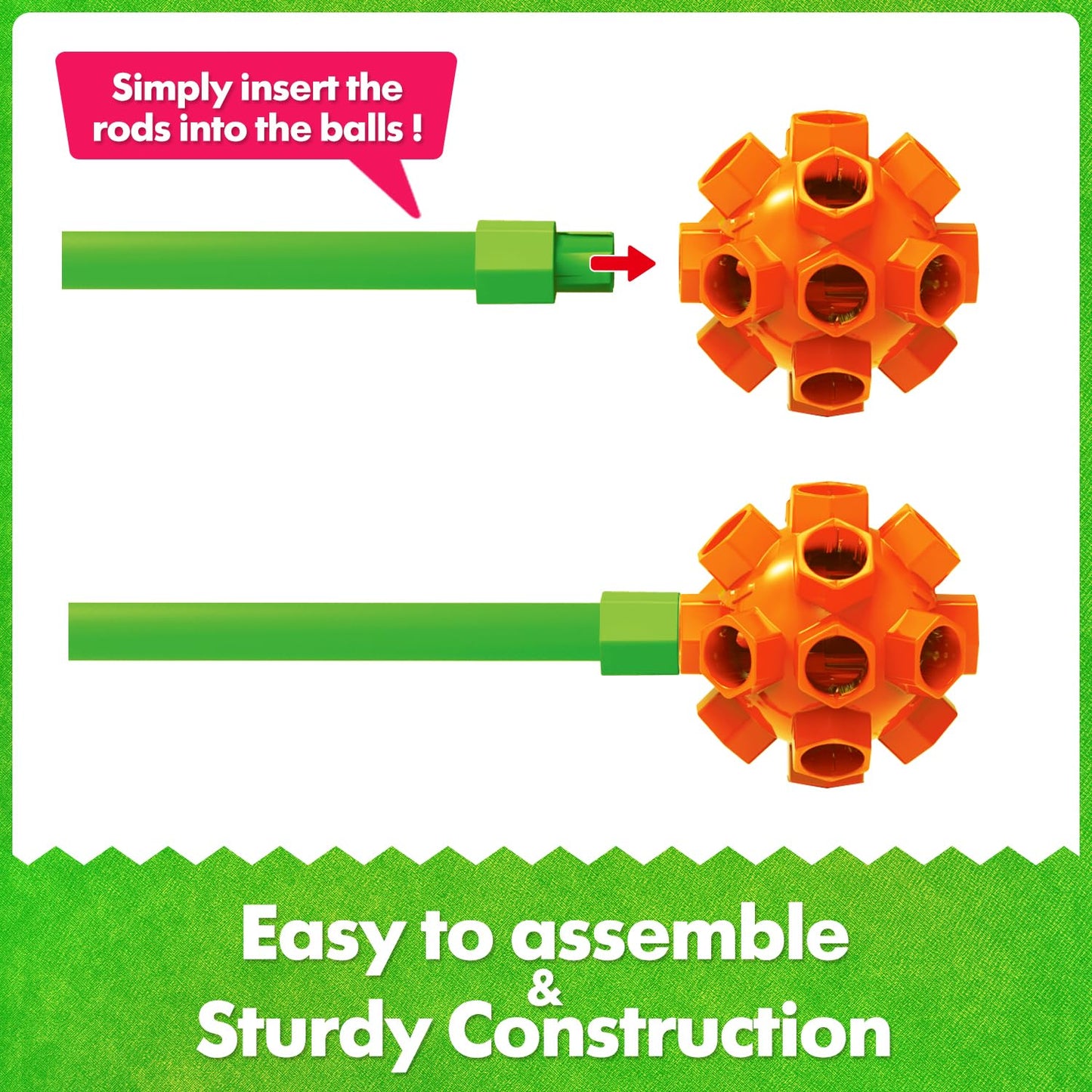 SpringFlower Fort Building Kit for Kids – 140-Piece STEM Construction Toy (Indoor & Outdoor)