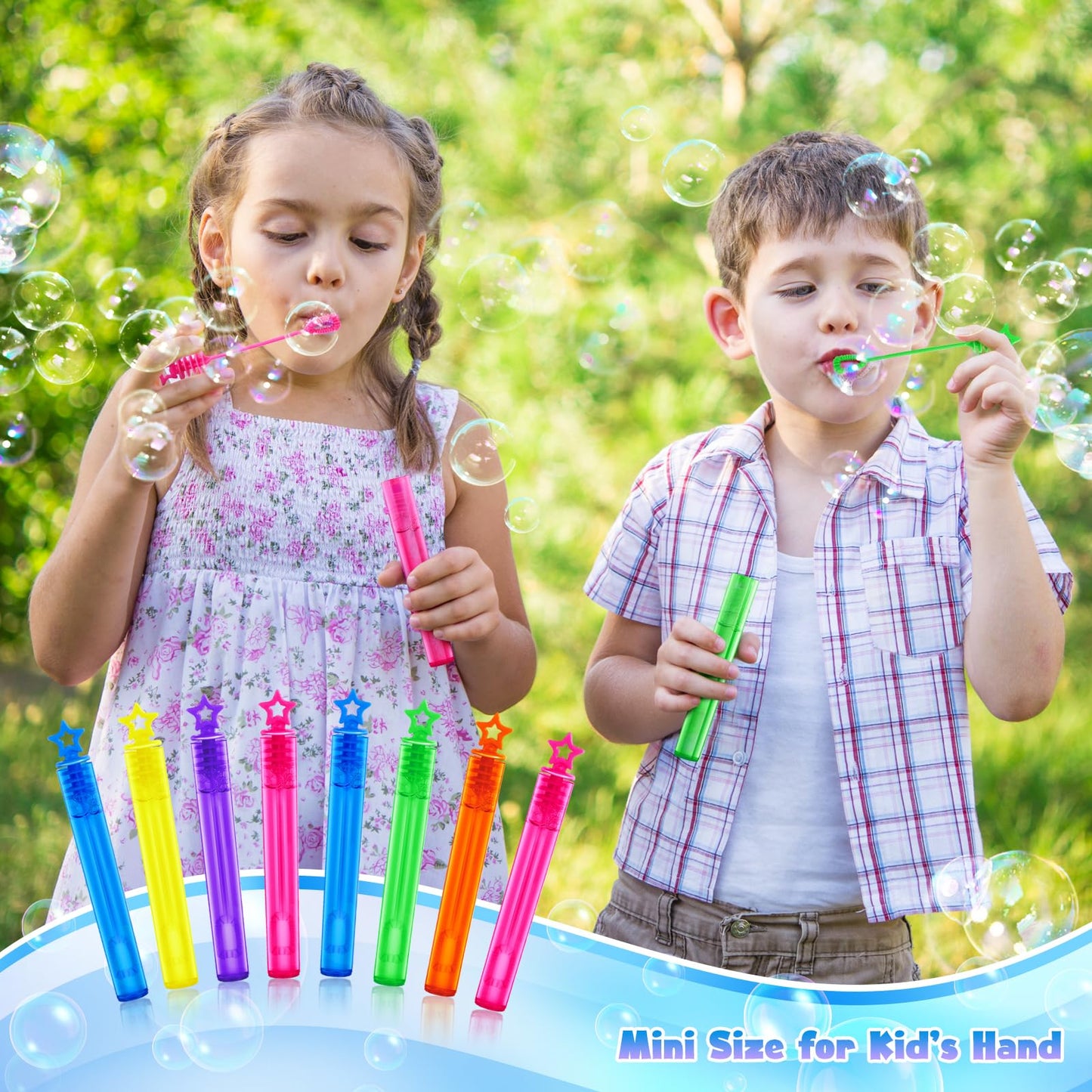 SpringFlower 36-Piece Mini Bubble Wands – Party Favors & Bubble Maker Toys