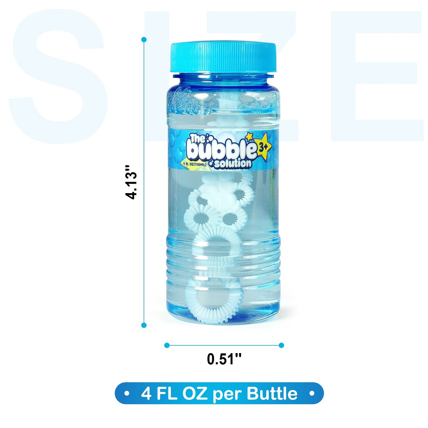 SpringFlower 36 Pcs Bubble Bottles with Wand – 6-Color Party Favors (4oz) for Kids