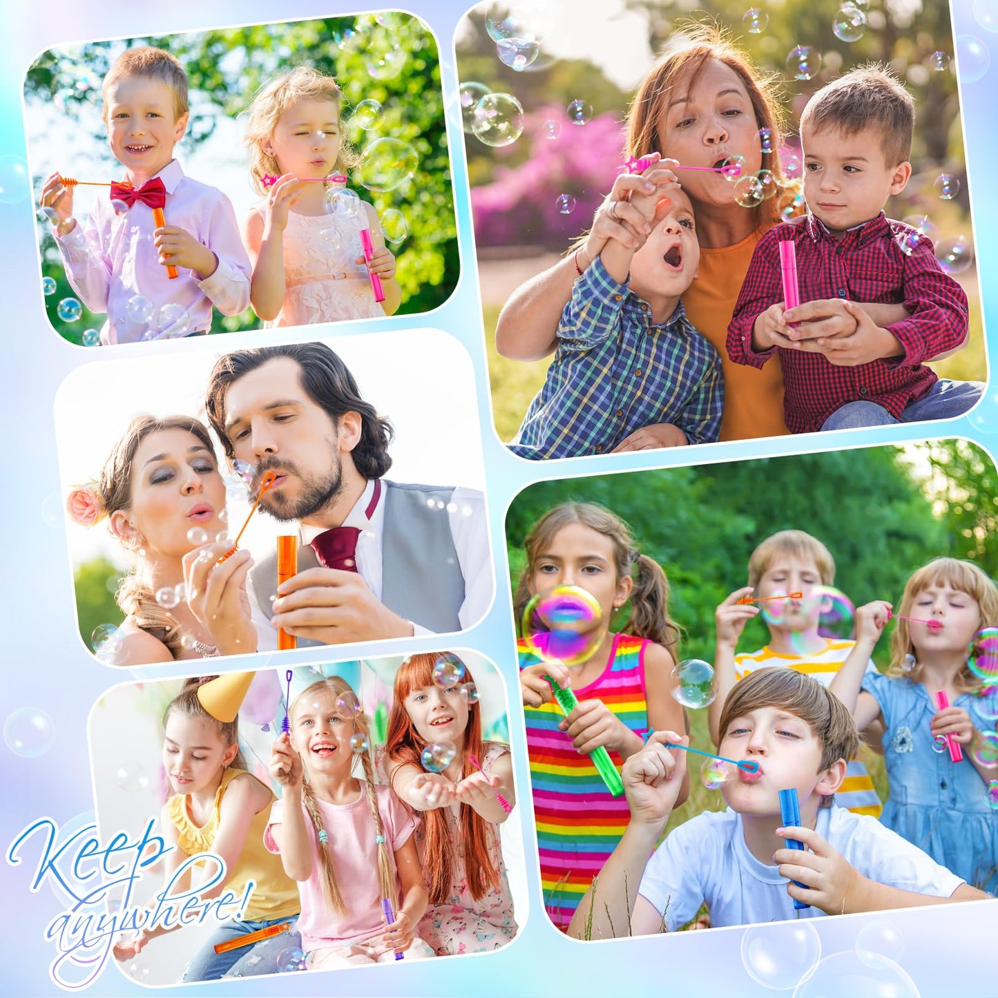 SpringFlower 36-Piece Mini Bubble Wands – Party Favors & Bubble Maker Toys