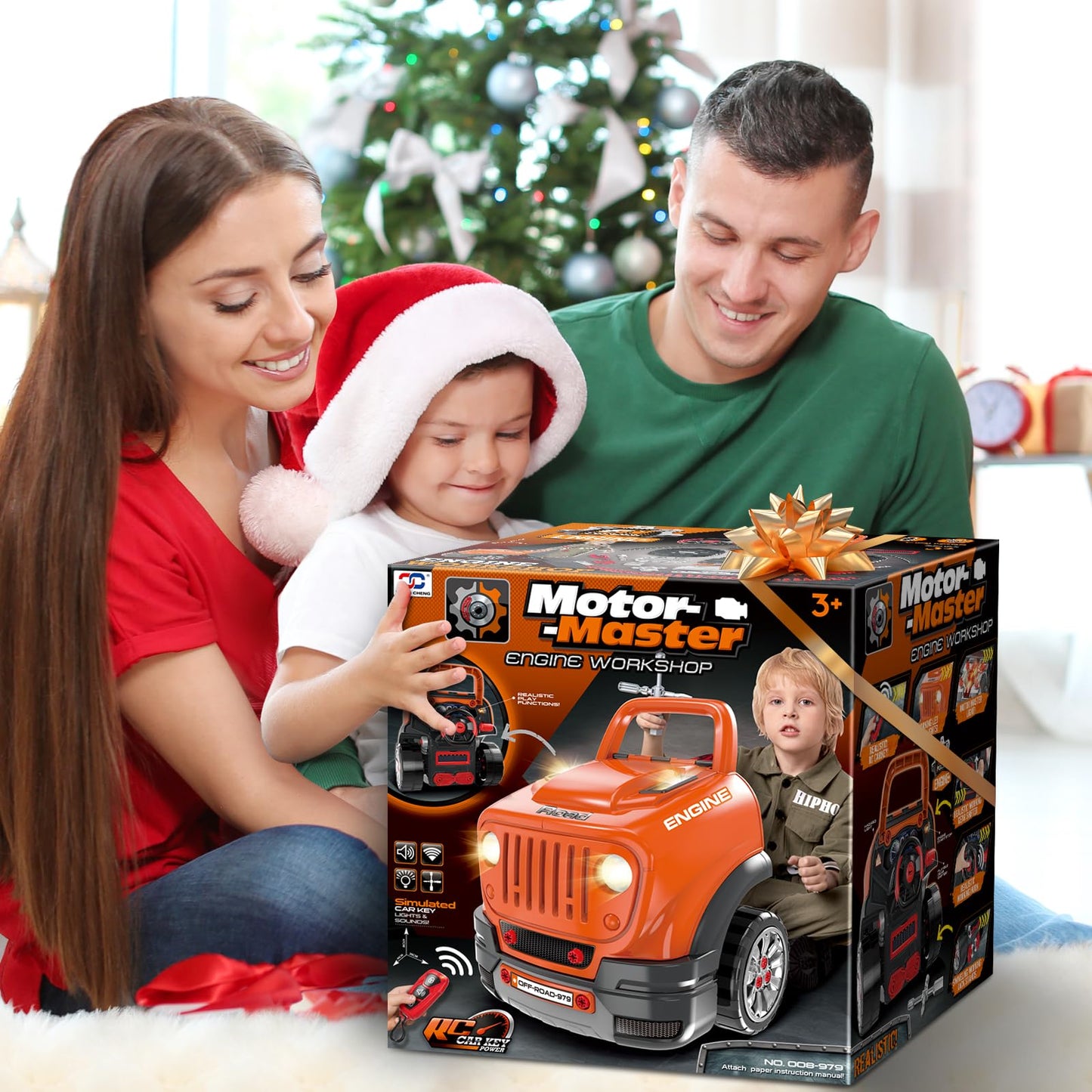 SpringFlower Large Truck Engine Toys for Kids 3-8 | Realistic Mechanic Repair Set