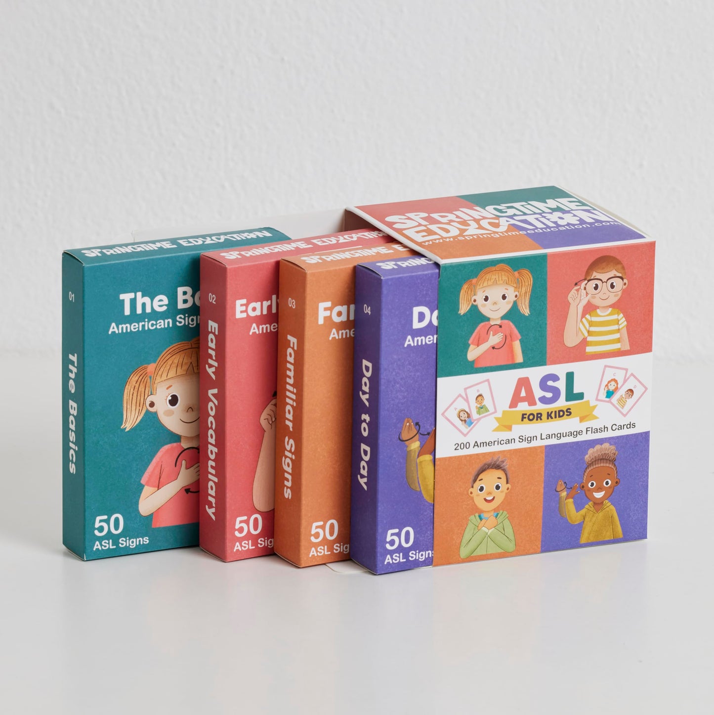 ASL Kids Flash Cards – 200 ASL Cards for Children & Beginners | Springtime Education