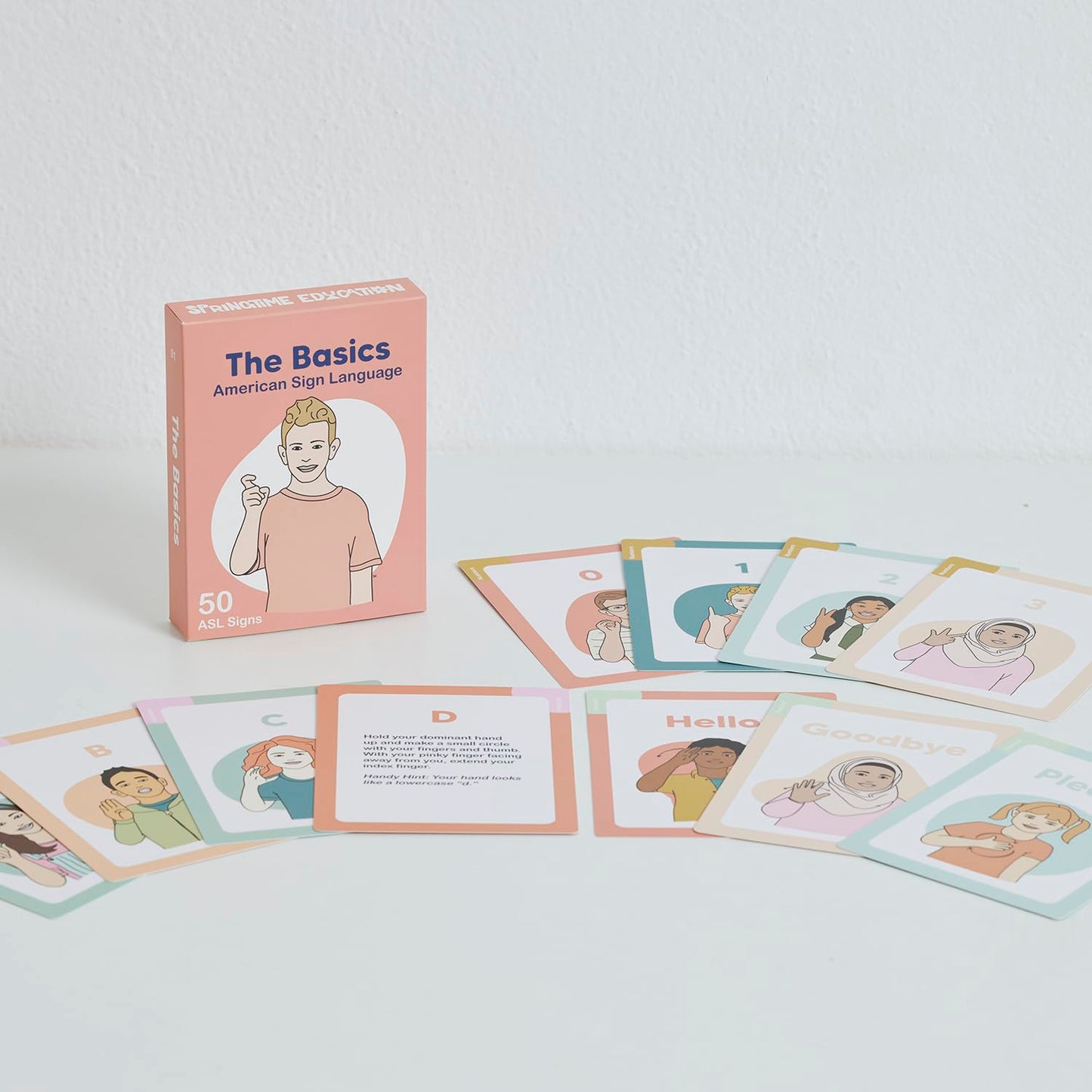 Springtime Education ASL Flash Cards - 200 Beginner American Sign Language Cards