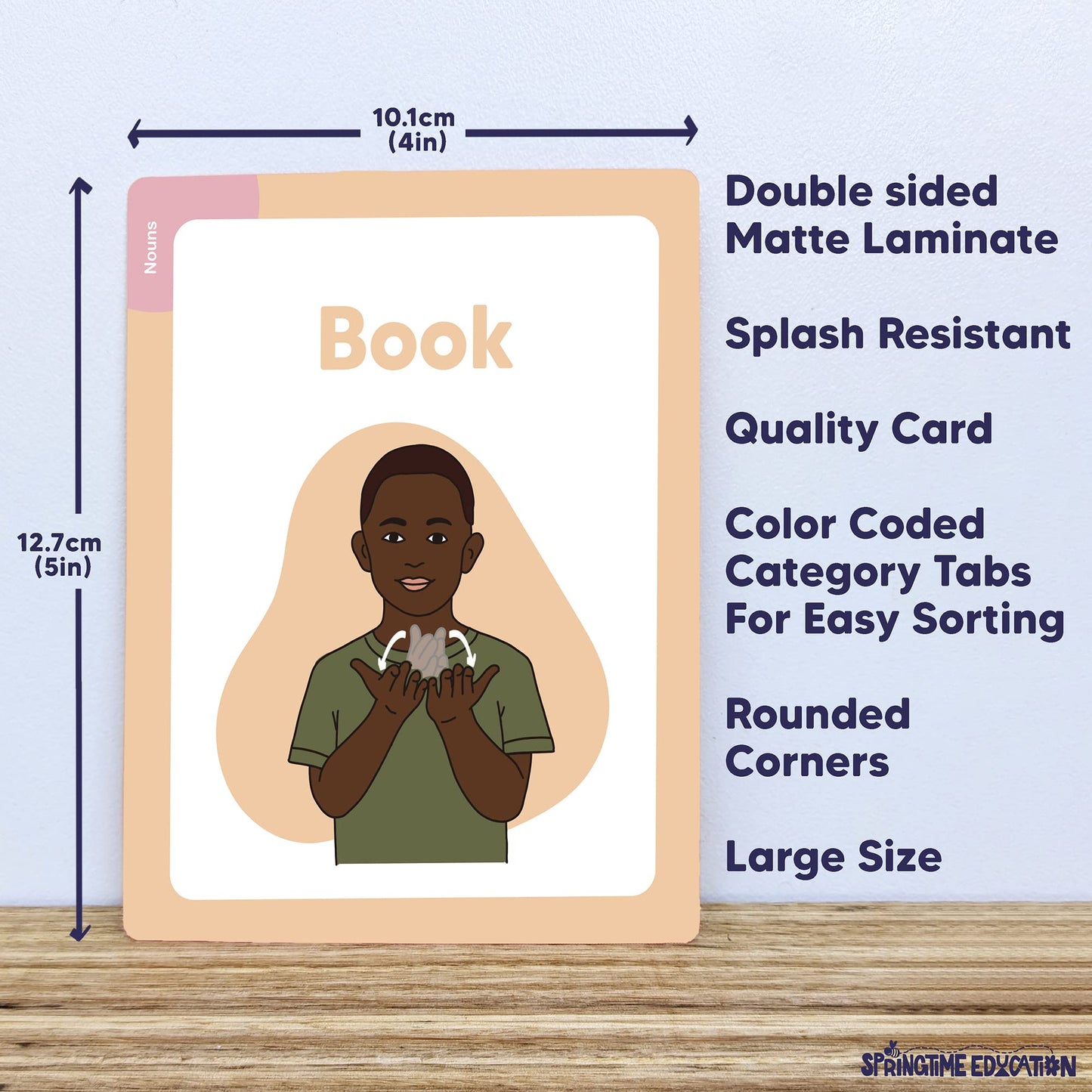 Springtime Education ASL Flash Cards - 200 Beginner American Sign Language Cards