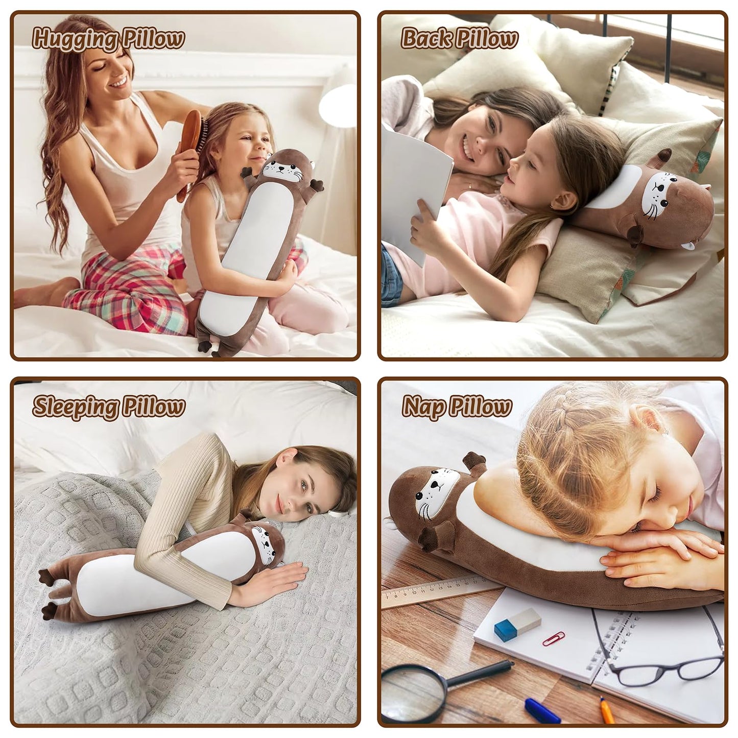Sprinqdawin Large Otter Plush — 20in Plush Toy & Body Pillow