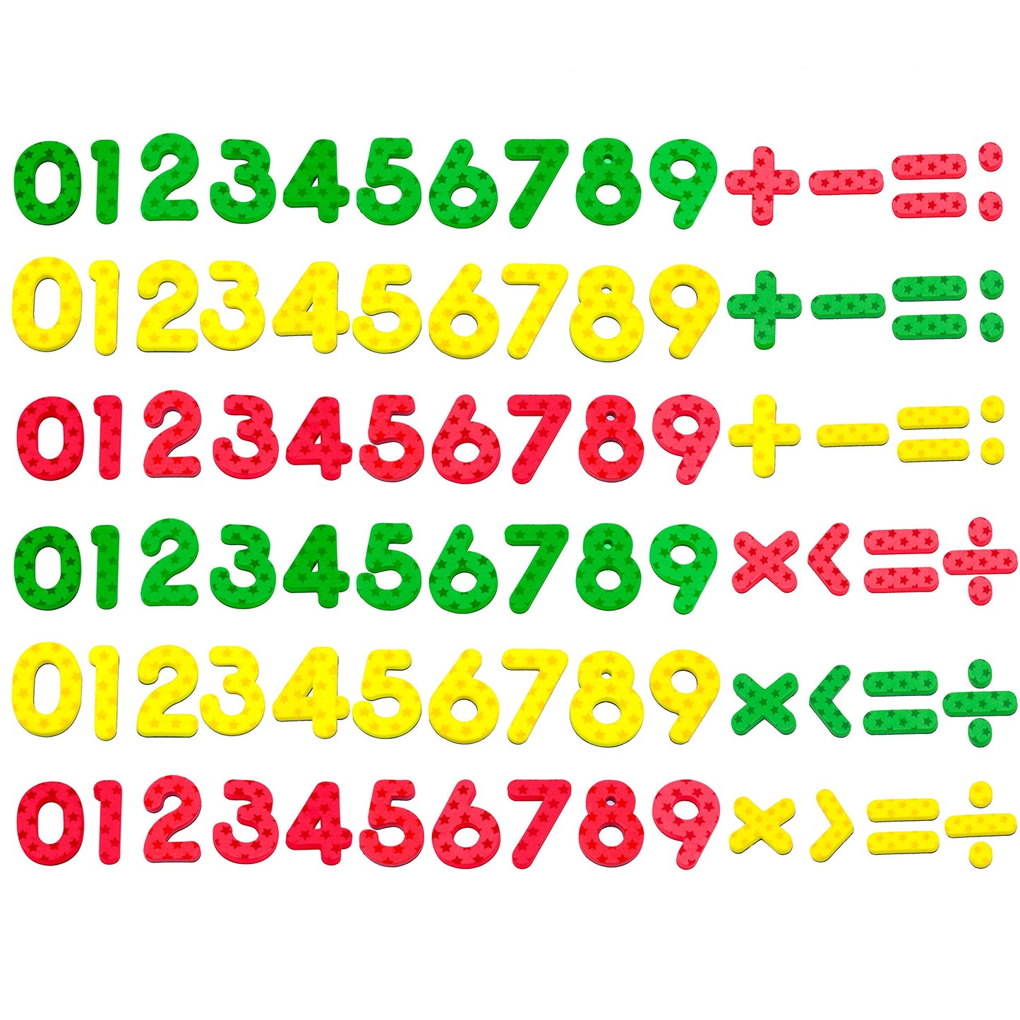SpriteGru 102pcs Magnetic Numbers for Basic Math – Stars Background