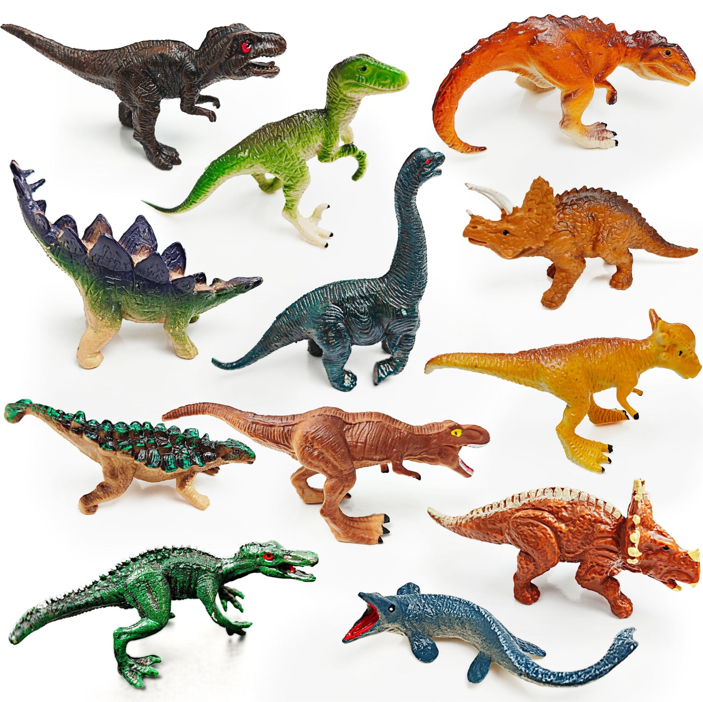 SpriteGru 12 Dinosaur Figurines — Imaginative Preschool Playset