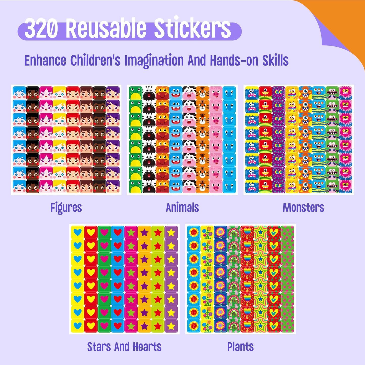 SpriteGru 100 Math Linking Cubes with 320 Sticker Pack – Early Math & STEM Toy