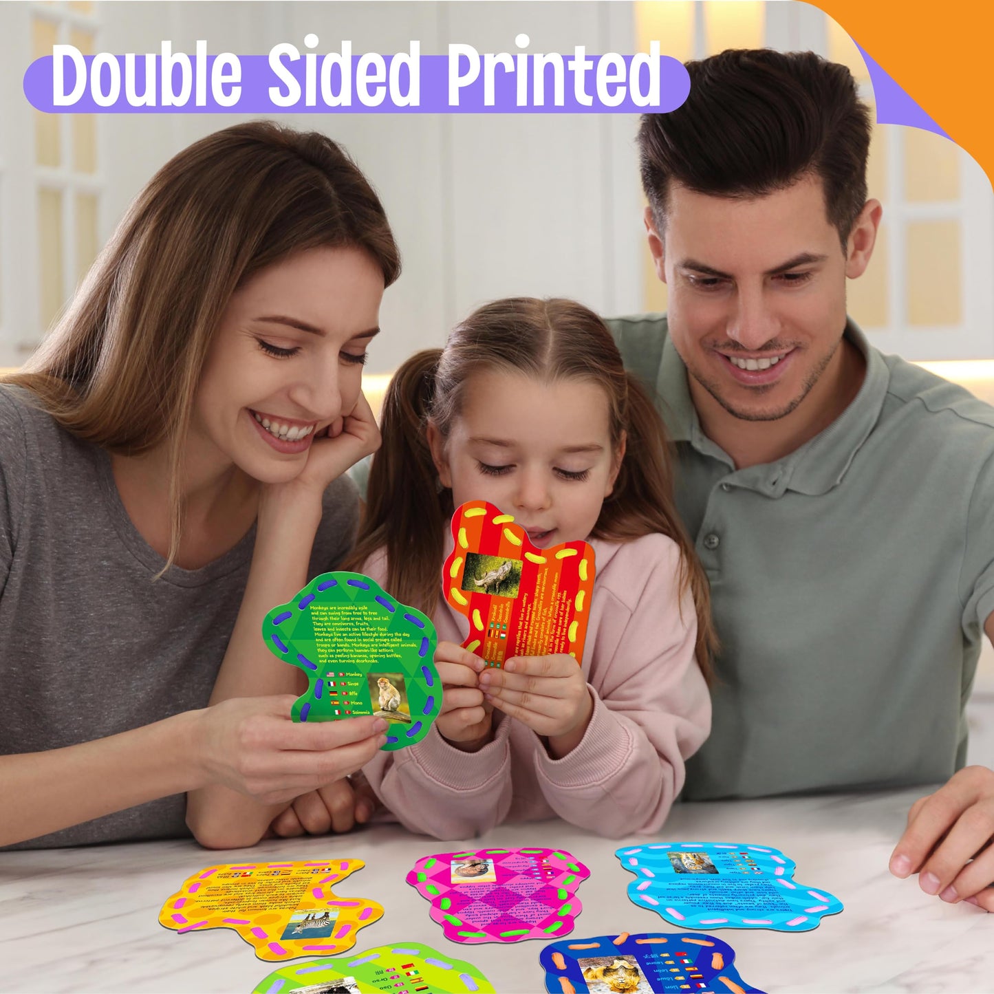 SpriteGru 9-Piece Kids Lacing Cards | 9 Wild Animals Sewing Cards + Colorful Laces