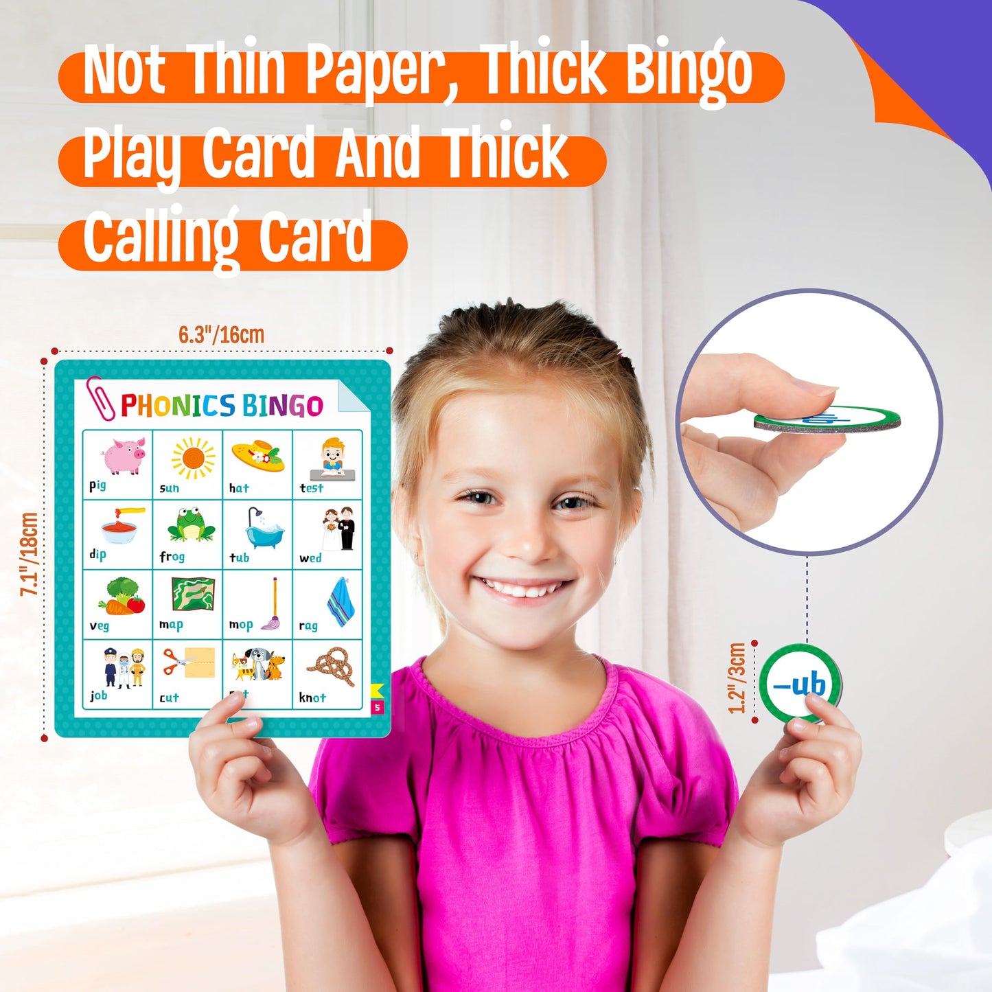 SpriteGru Alphabet & Phonics Bingo – 12 Boards, ABC Letters & CVC Blends (Ages 4+)