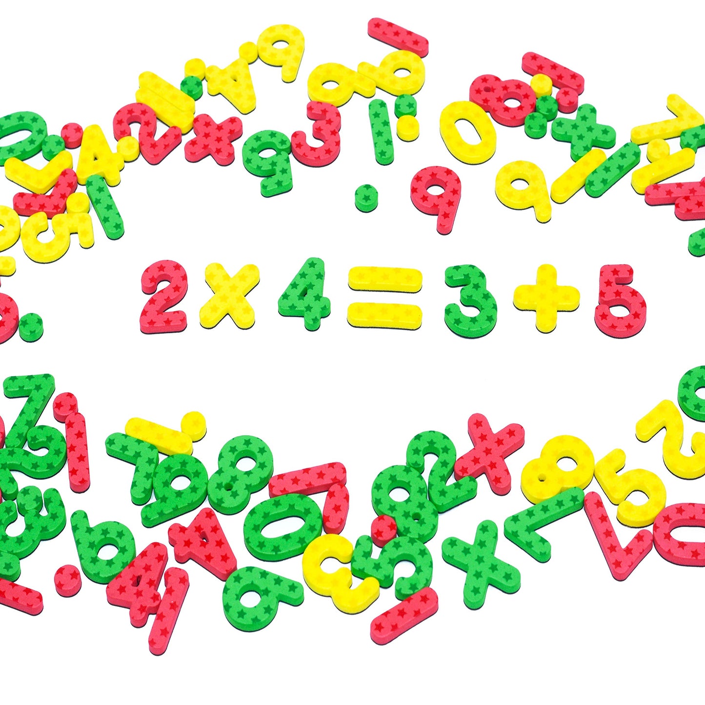 SpriteGru 102pcs Magnetic Numbers for Basic Math – Stars Background
