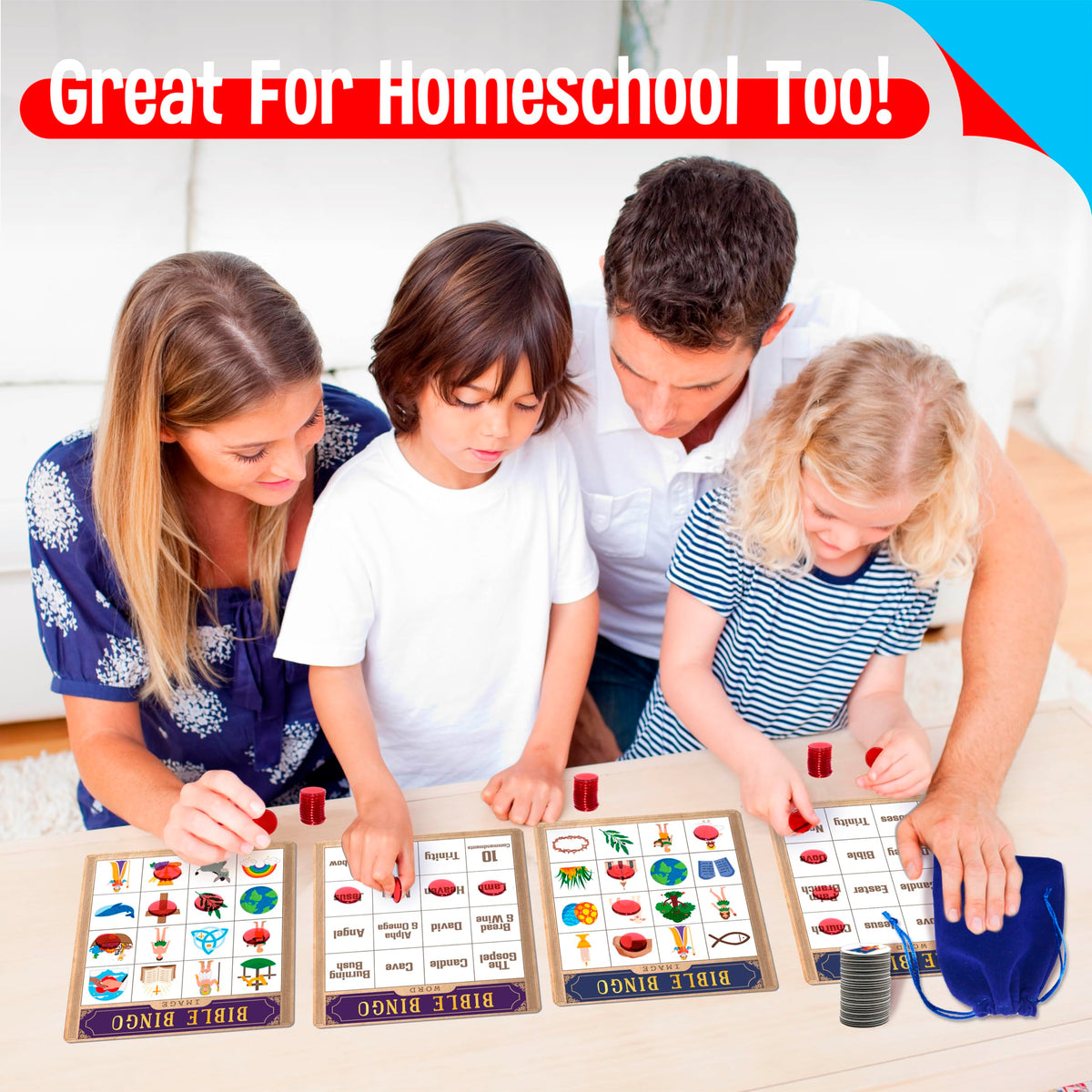 SpriteGru Bible Bingo Game – Family-Friendly Bible Learning for Church & Sunday School