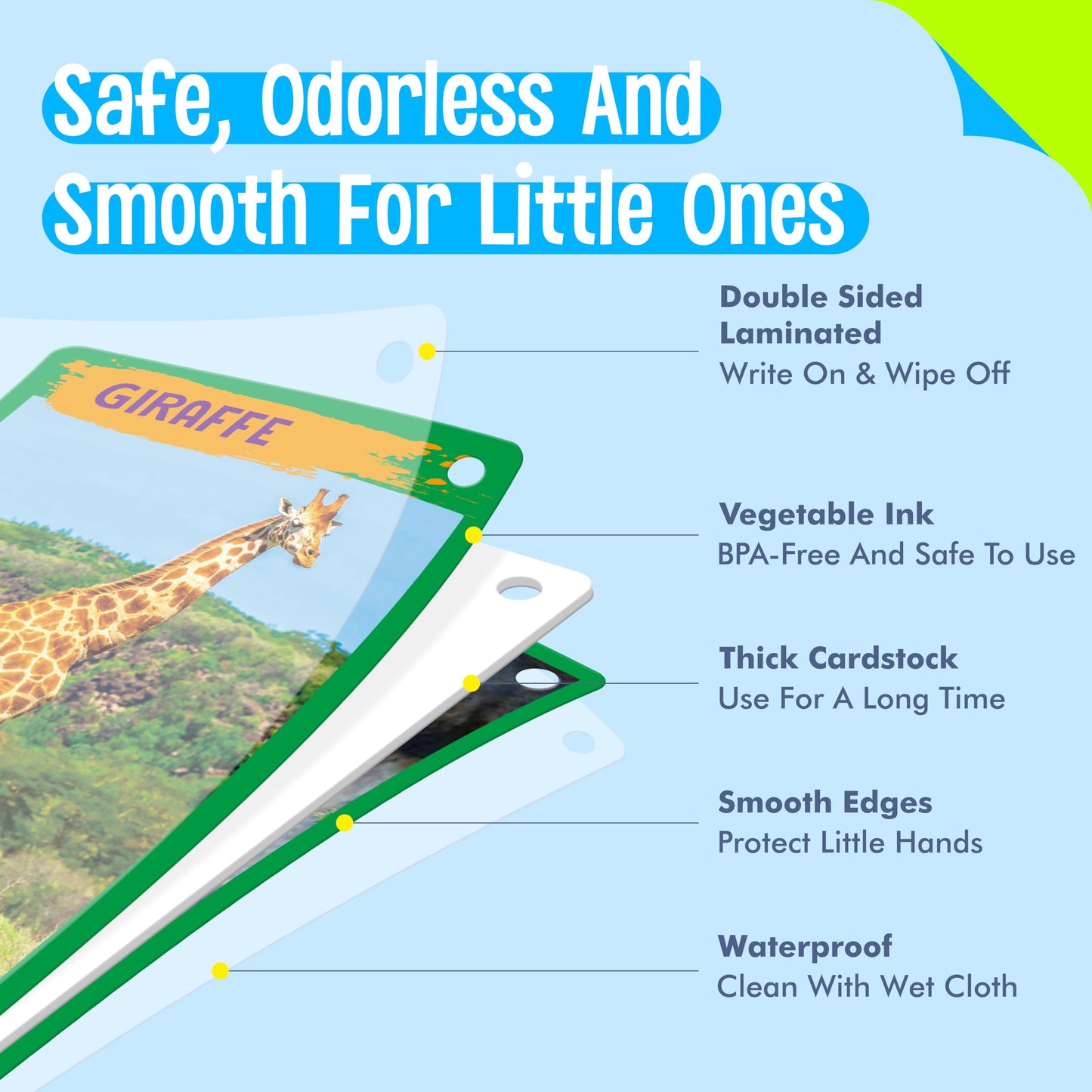 SpriteGru My First 120 Animals Flashcards – 60 Realistic Cards for Kids