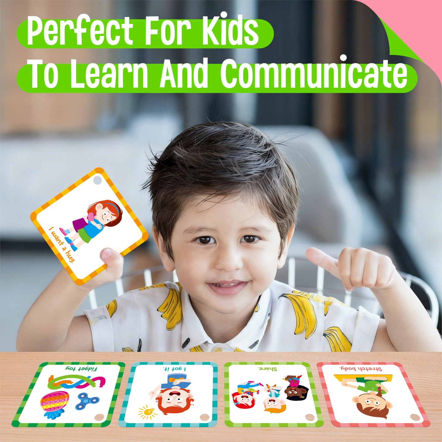 SpriteGru Special Needs Communication Cards - 40 Double-Sided Visual Aids for Autism & Speech Delay