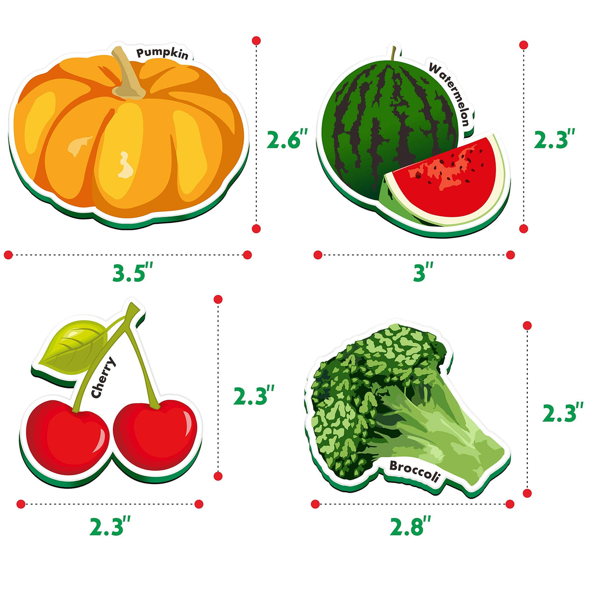 SpriteGru 59-Piece Fruits & Veggies Magnets for Toddlers – Preschool Learning