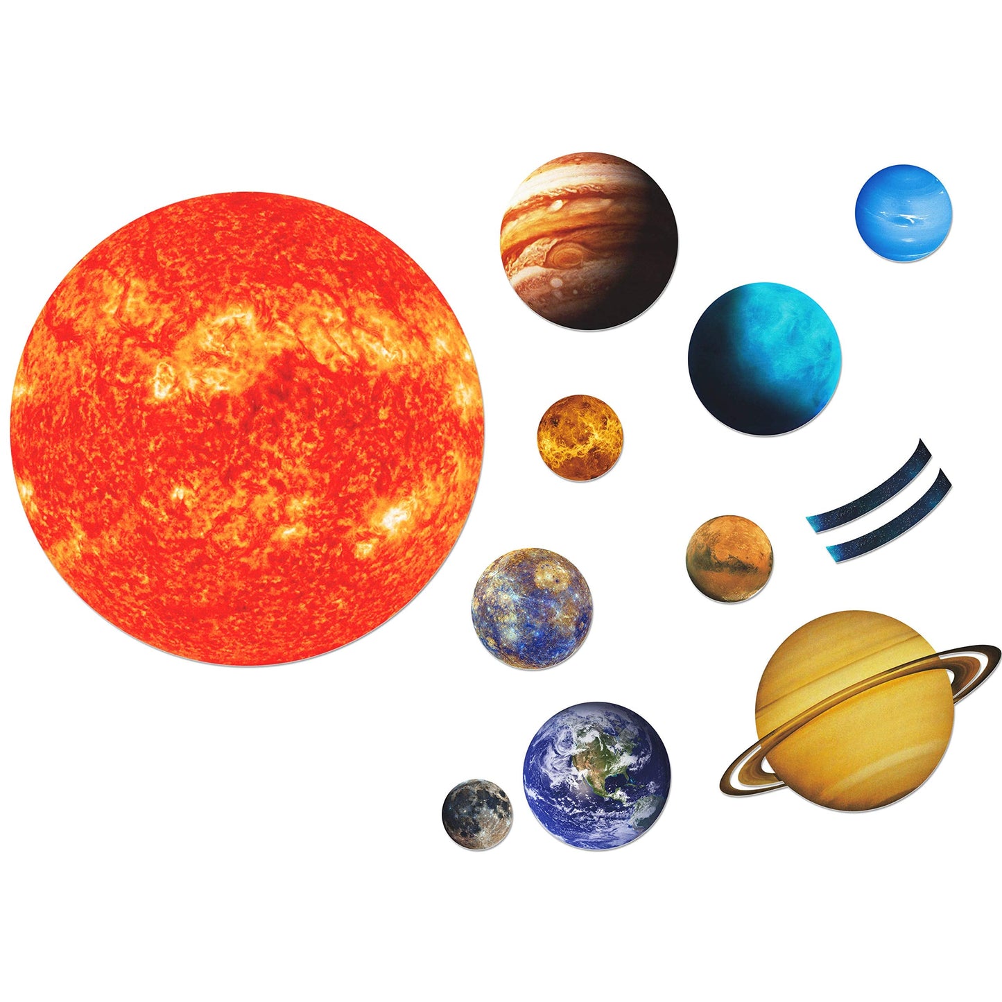 SpriteGru Giant Magnetic Solar System with 12 Briefing Magnets – 24 Pieces for Toddlers & Kids