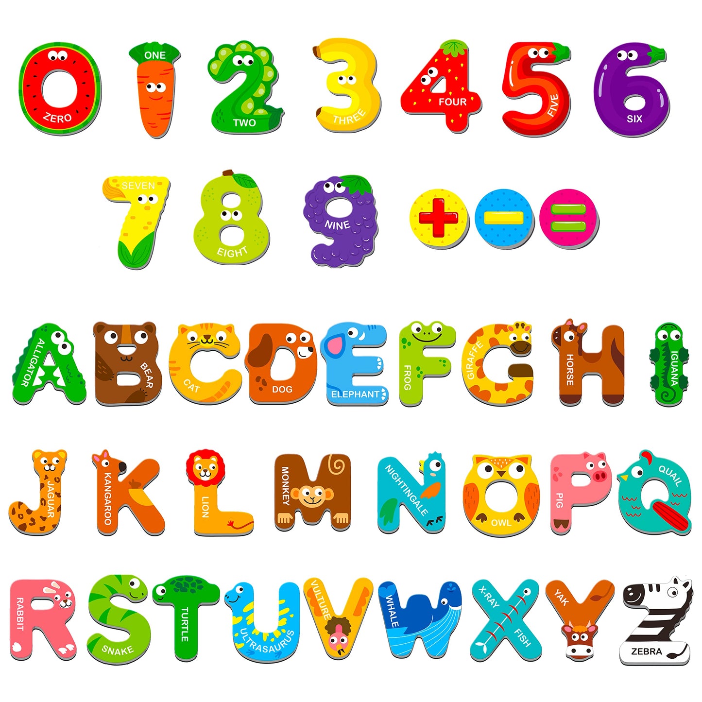SpriteGru Magnetic Alphabet Letters & Numbers — 39-Piece Educational Toy for Kids
