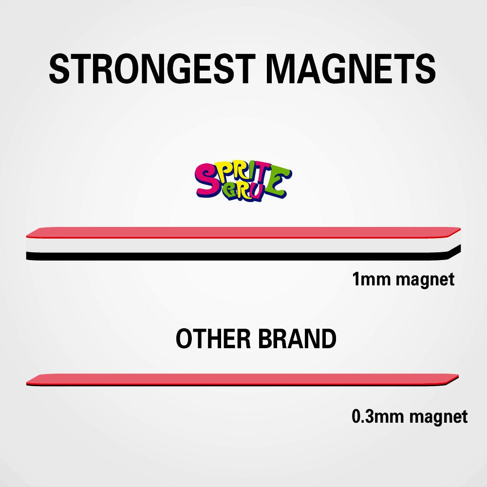SpriteGru Magnetic Reward Chore Chart – XL 17x12 in, 60 Chores, 300 Stars, 8 Markers