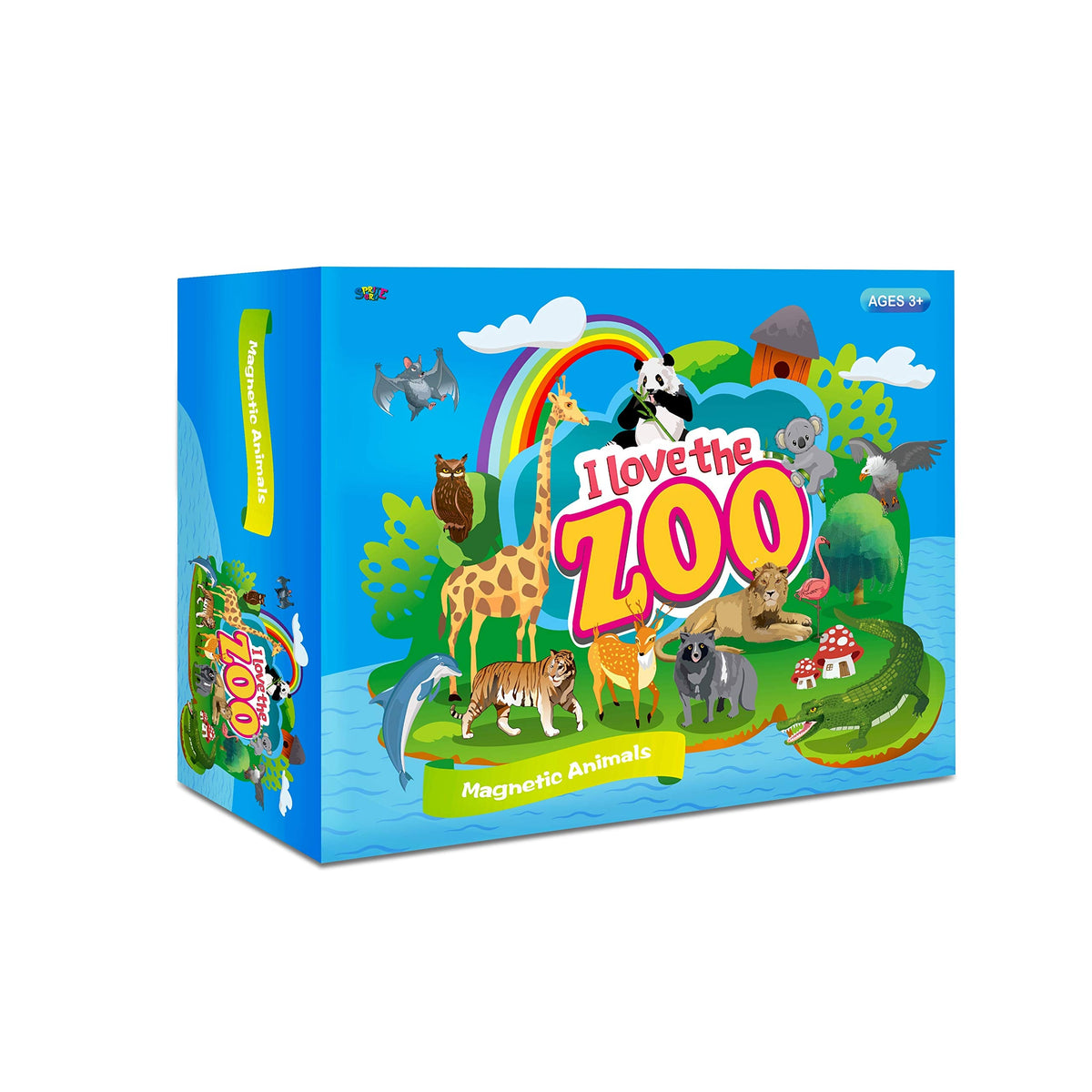 SpriteGru 59-Piece Zoo Animal Magnets for Toddlers – Learning & Play