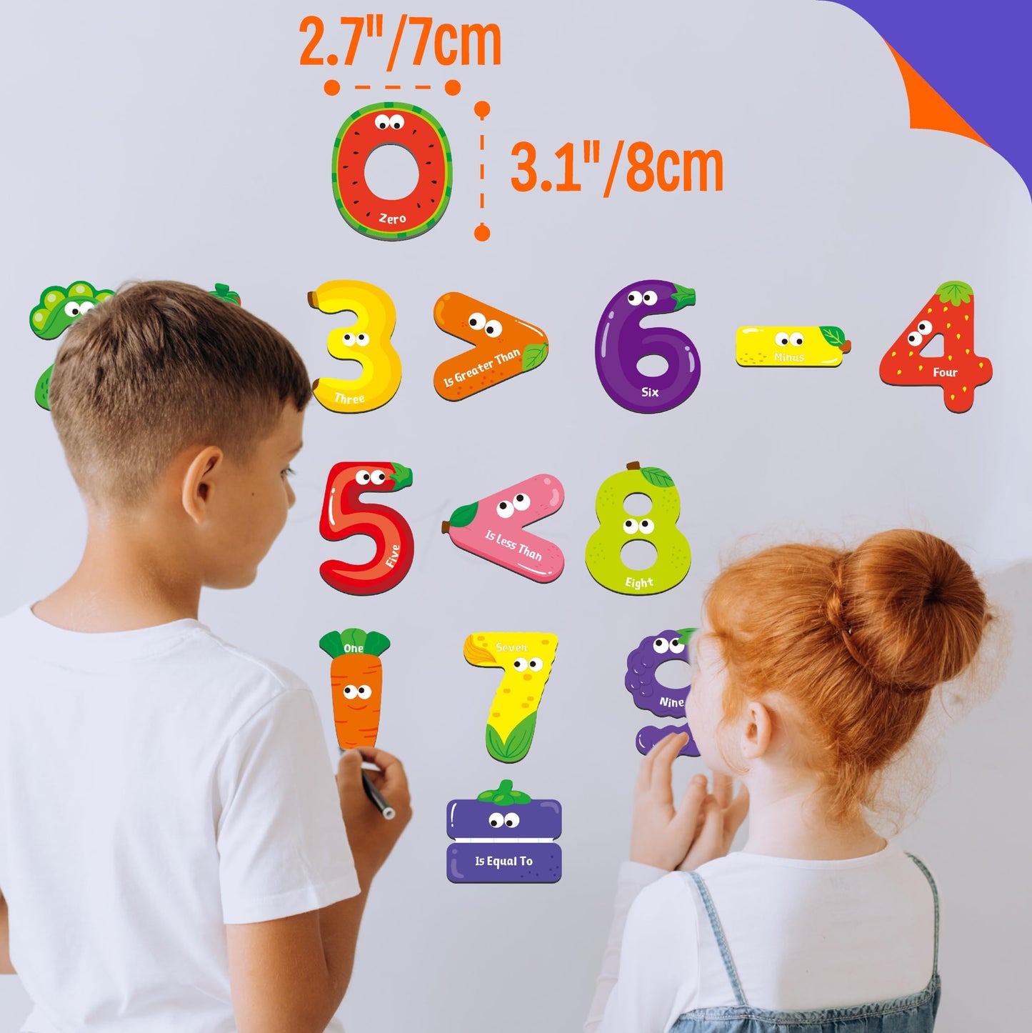 SpriteGru Magnetic Numbers & Math Symbols – 25-Piece Learning Magnet Set for Toddlers