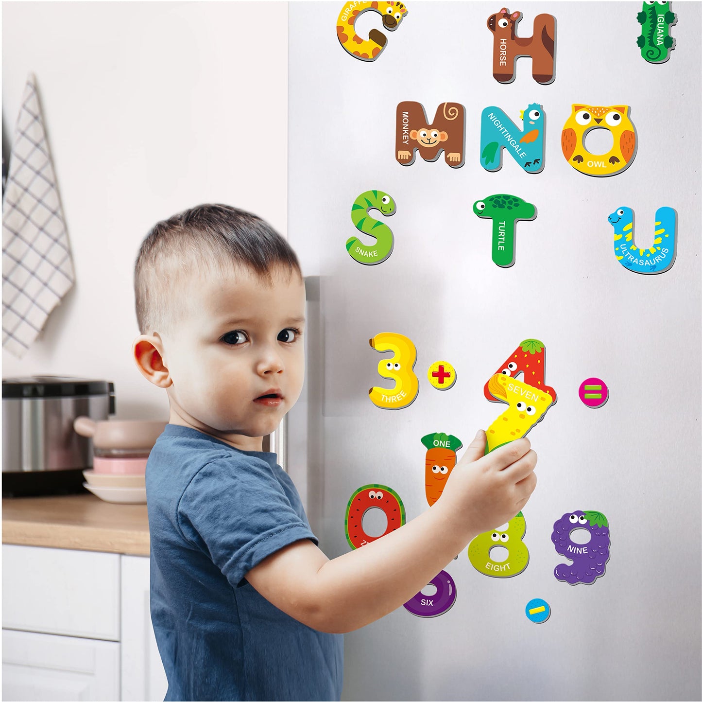 SpriteGru Magnetic Alphabet Letters & Numbers — 39-Piece Educational Toy for Kids