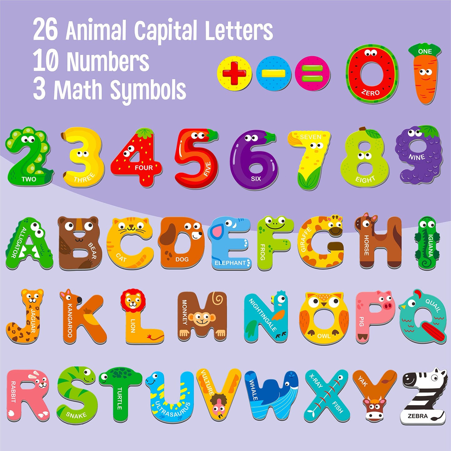 SpriteGru Magnetic Alphabet Letters & Numbers — 39-Piece Educational Toy for Kids