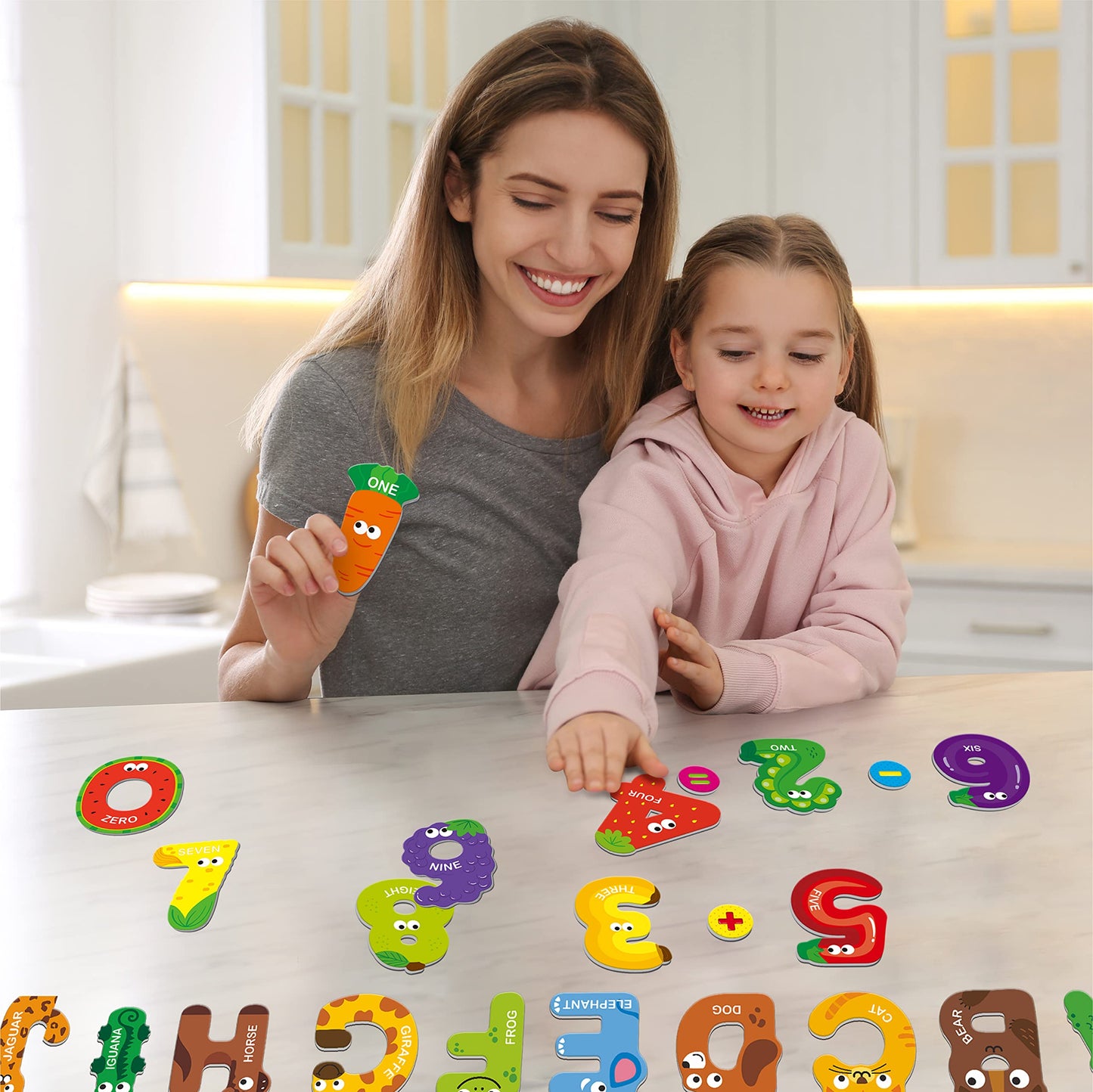 SpriteGru Magnetic Alphabet Letters & Numbers — 39-Piece Educational Toy for Kids