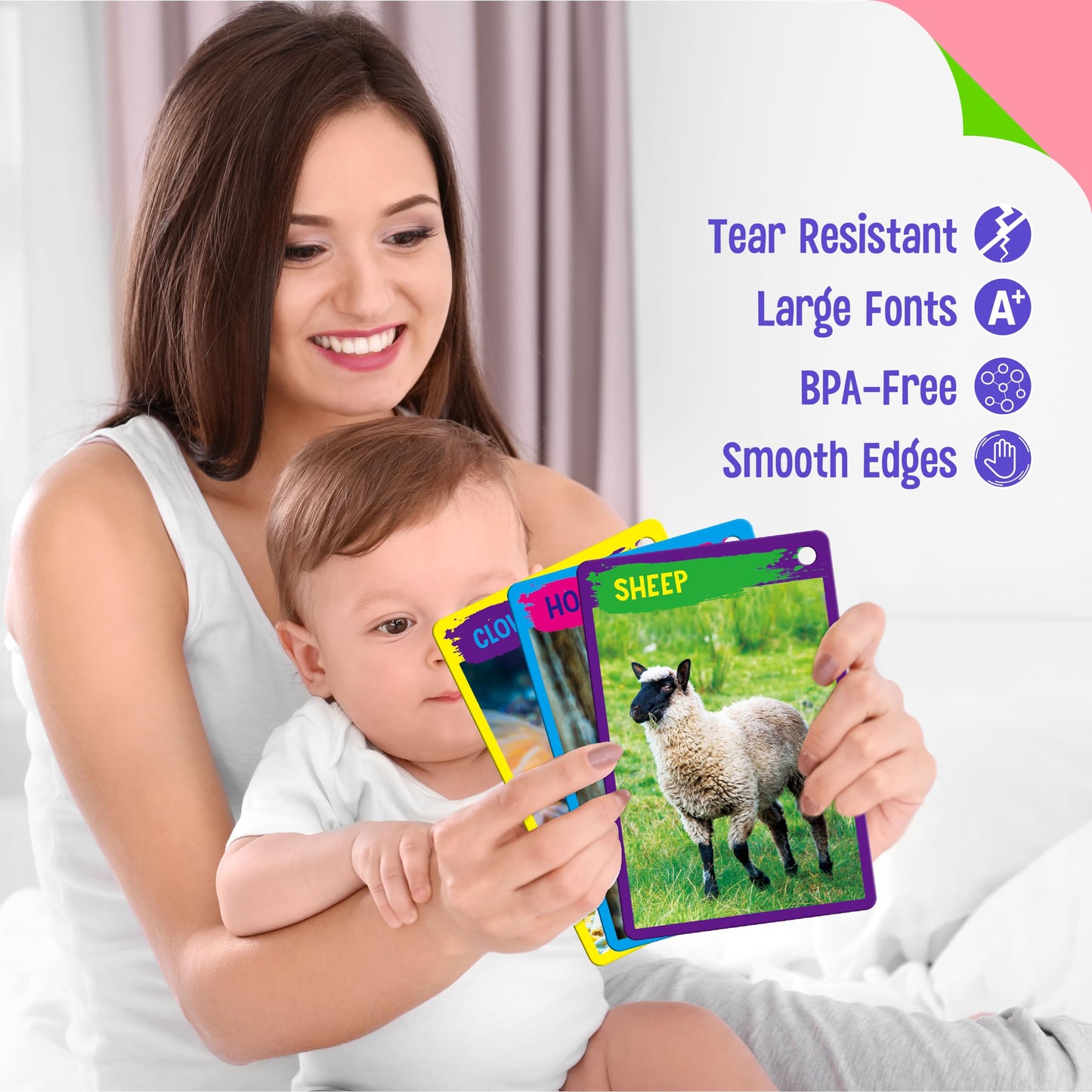 SpriteGru My First 120 Animals Flashcards – 60 Realistic Cards for Kids