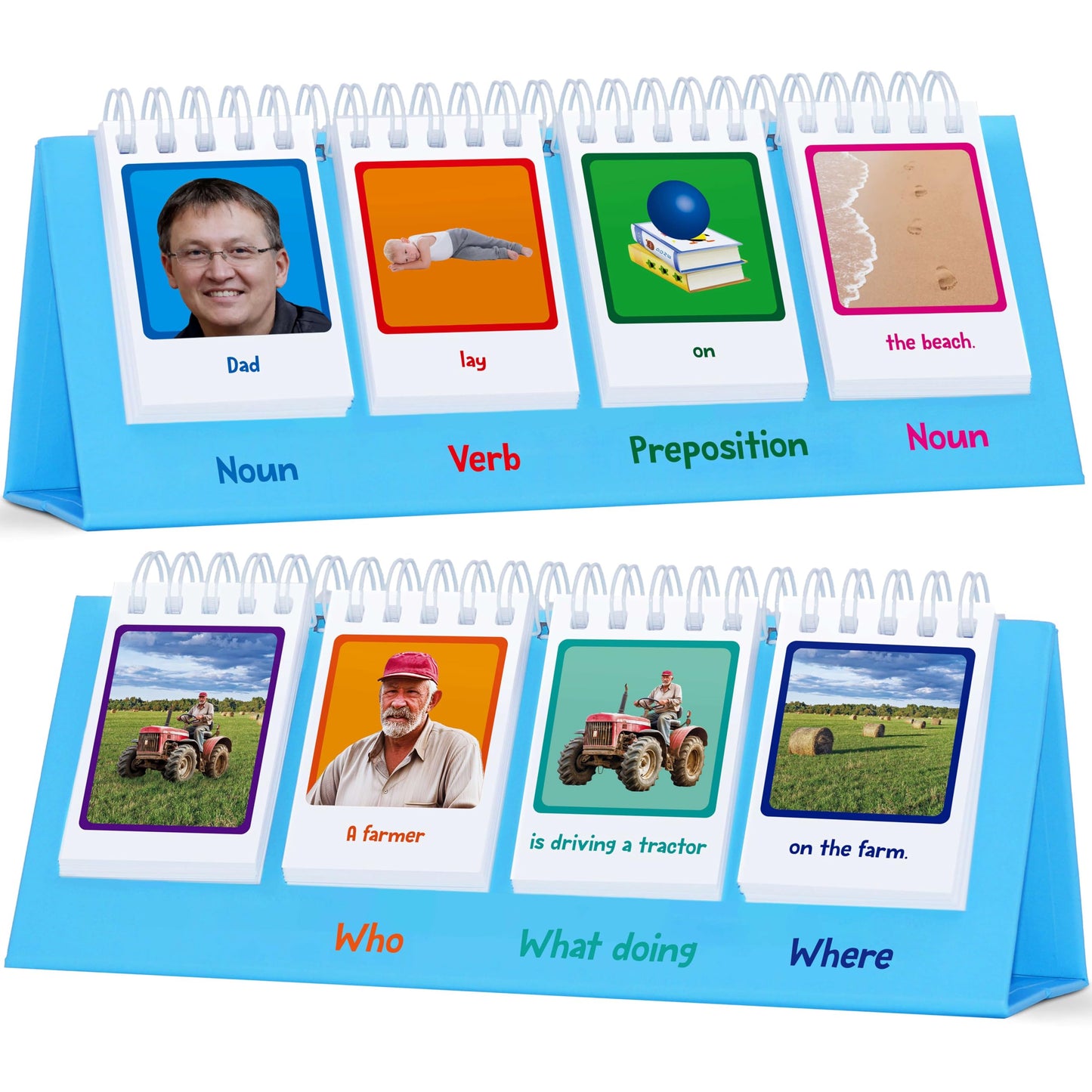 SpriteGru Sentence Flip Chart: 80 Double-Sided Cards for Sentence Building (Preschool–2nd Grade)