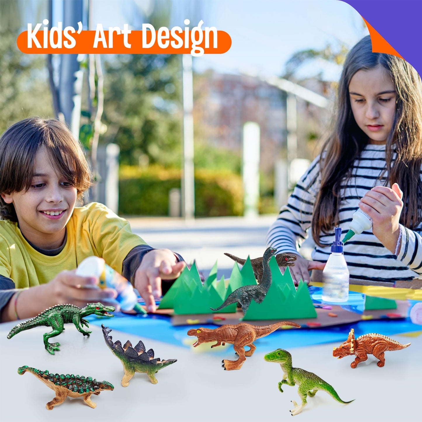 SpriteGru 12 Dinosaur Figurines — Imaginative Preschool Playset