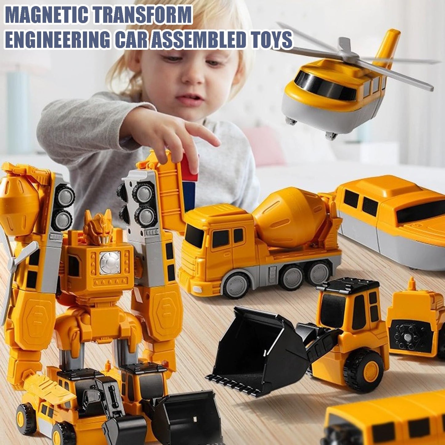 Sprstar Magnetic Transform Engineering Car Set – 35 Pcs with Storage Box