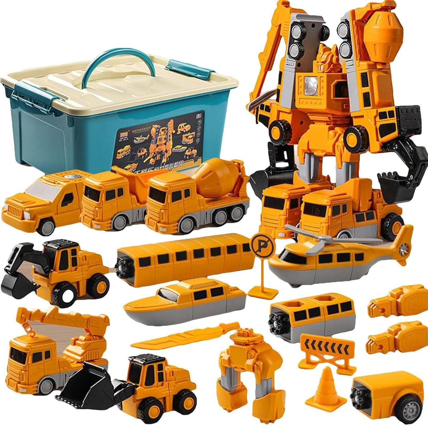 Sprstar Magnetic Transform Engineering Car Set – 35 Pcs with Storage Box