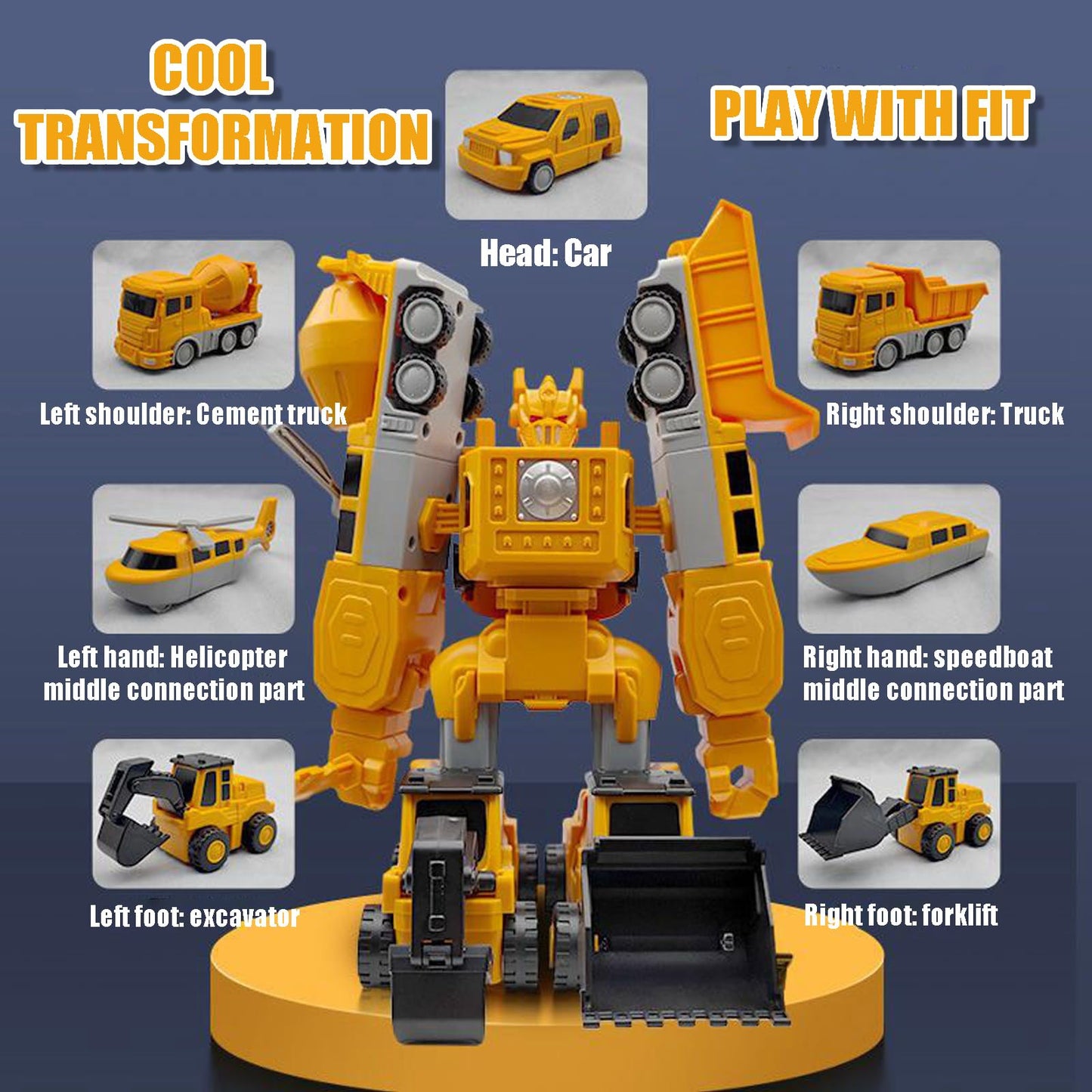 Sprstar Magnetic Transform Engineering Car Set – 35 Pcs with Storage Box