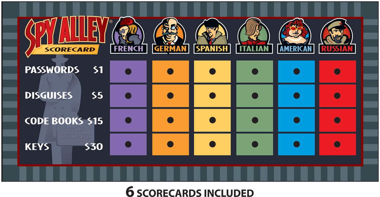 Spy Alley – Mensa Award-Winning Strategy Game | Social Deduction & Bluffing for 2-6 Players