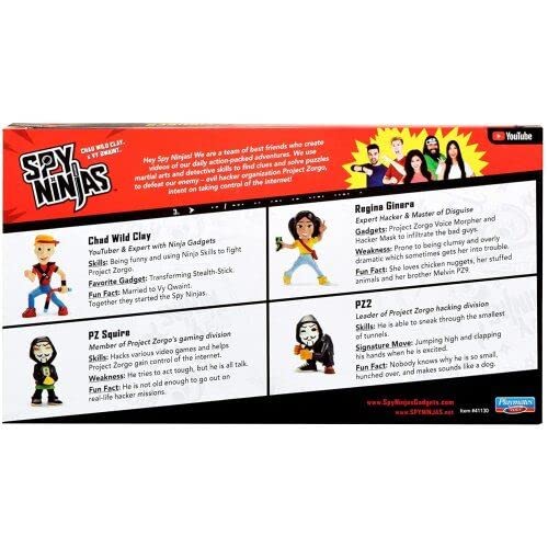 Spy Ninjas Collectible Figure 4-Pack – Chad, Regina, PZ 2 & PZ Squire, Multicolor (41130)