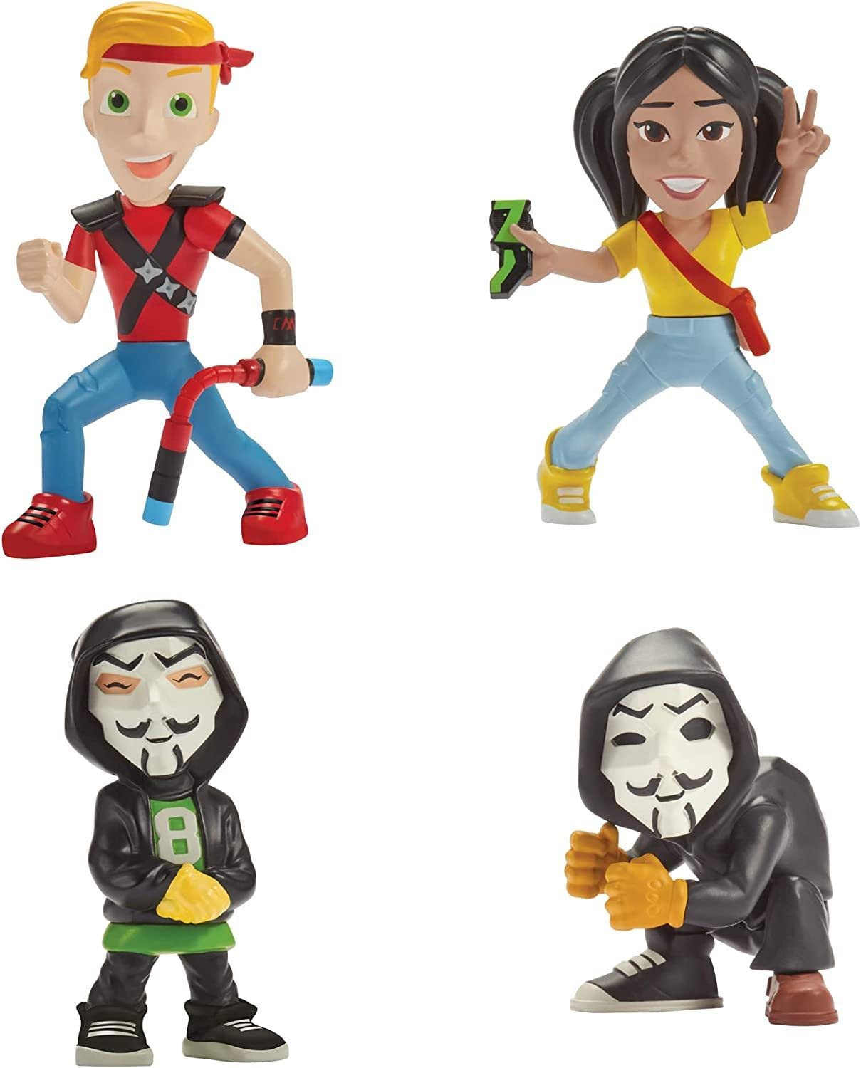 Spy Ninjas Collectible Figure 4-Pack – Chad, Regina, PZ 2 & PZ Squire, Multicolor (41130)